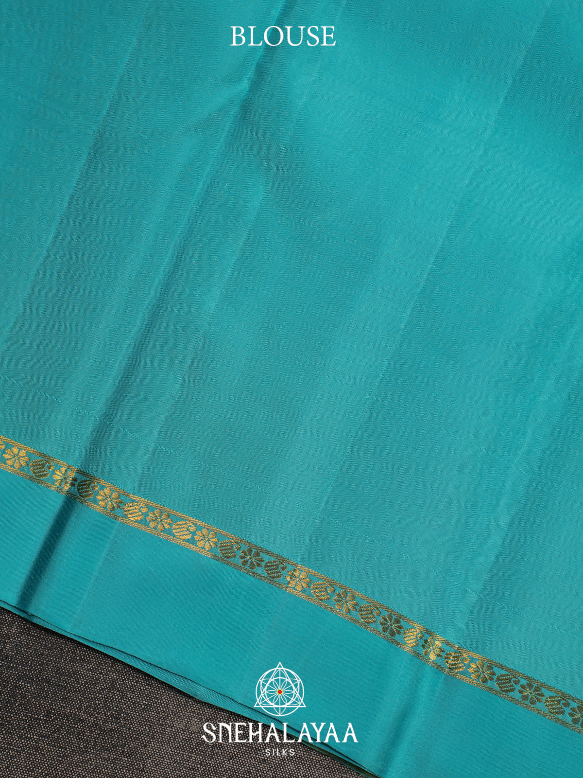 Mustard Yellow Kanjivaram Silk Saree with Turquoise Blue Border