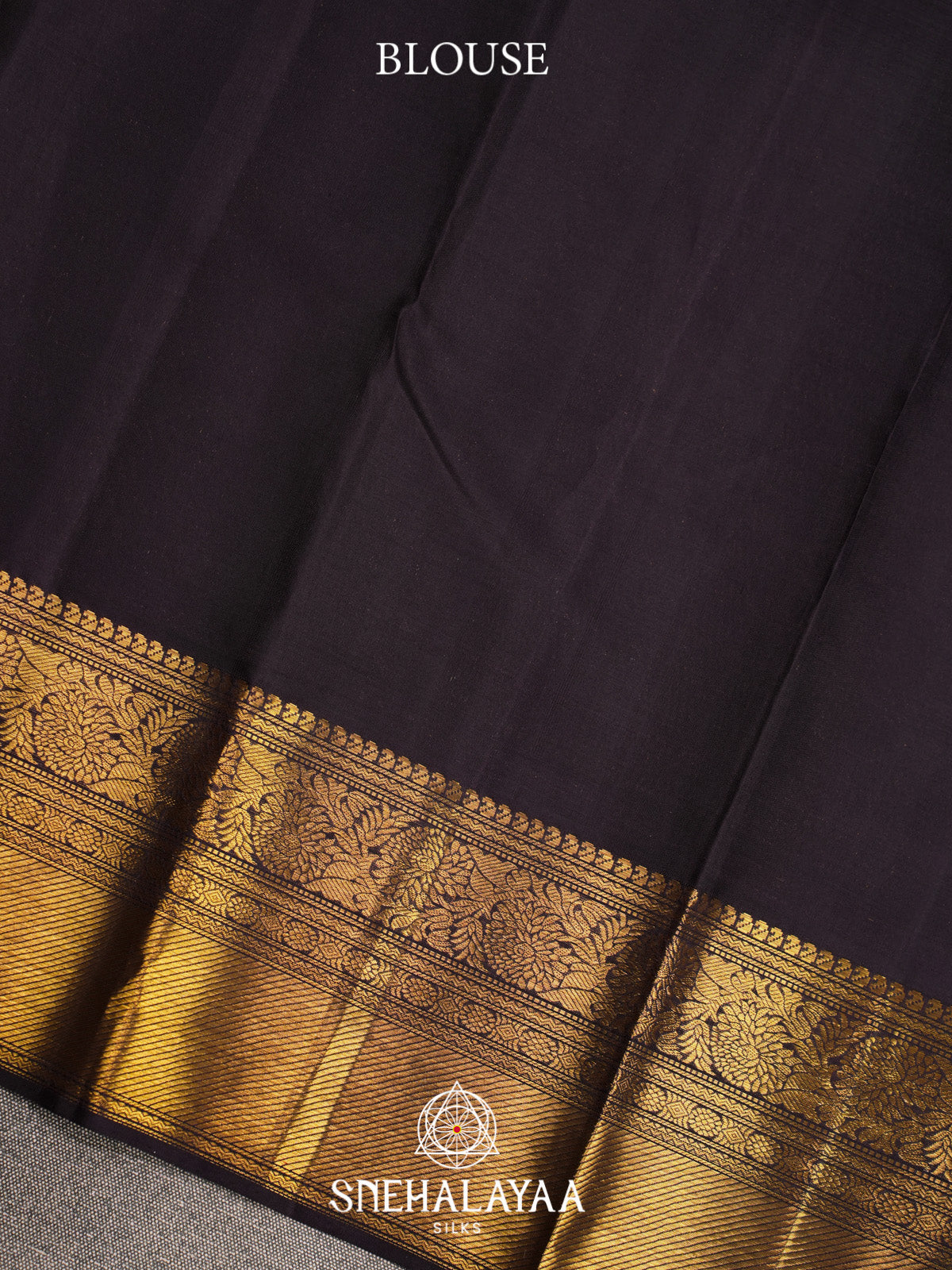 Multicolour Checked Kanjivaram Silk Saree with Black Zari Border
