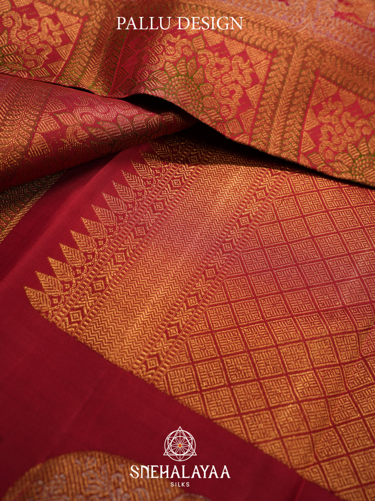 Rani Pink Kanjivaram Silk Saree with Gold Zari Elephant Motifs
