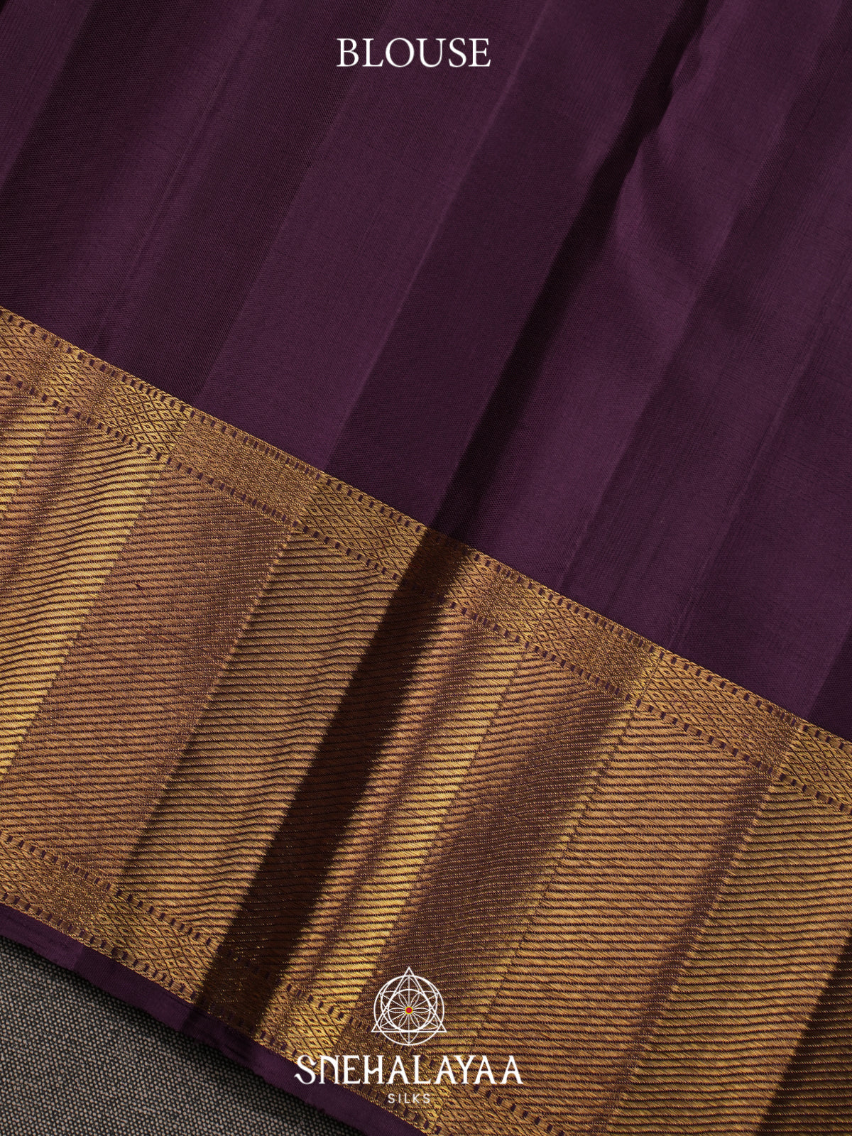 Cream Kanjivaram Silk Saree with Floral Zari Weaving and Purple Border