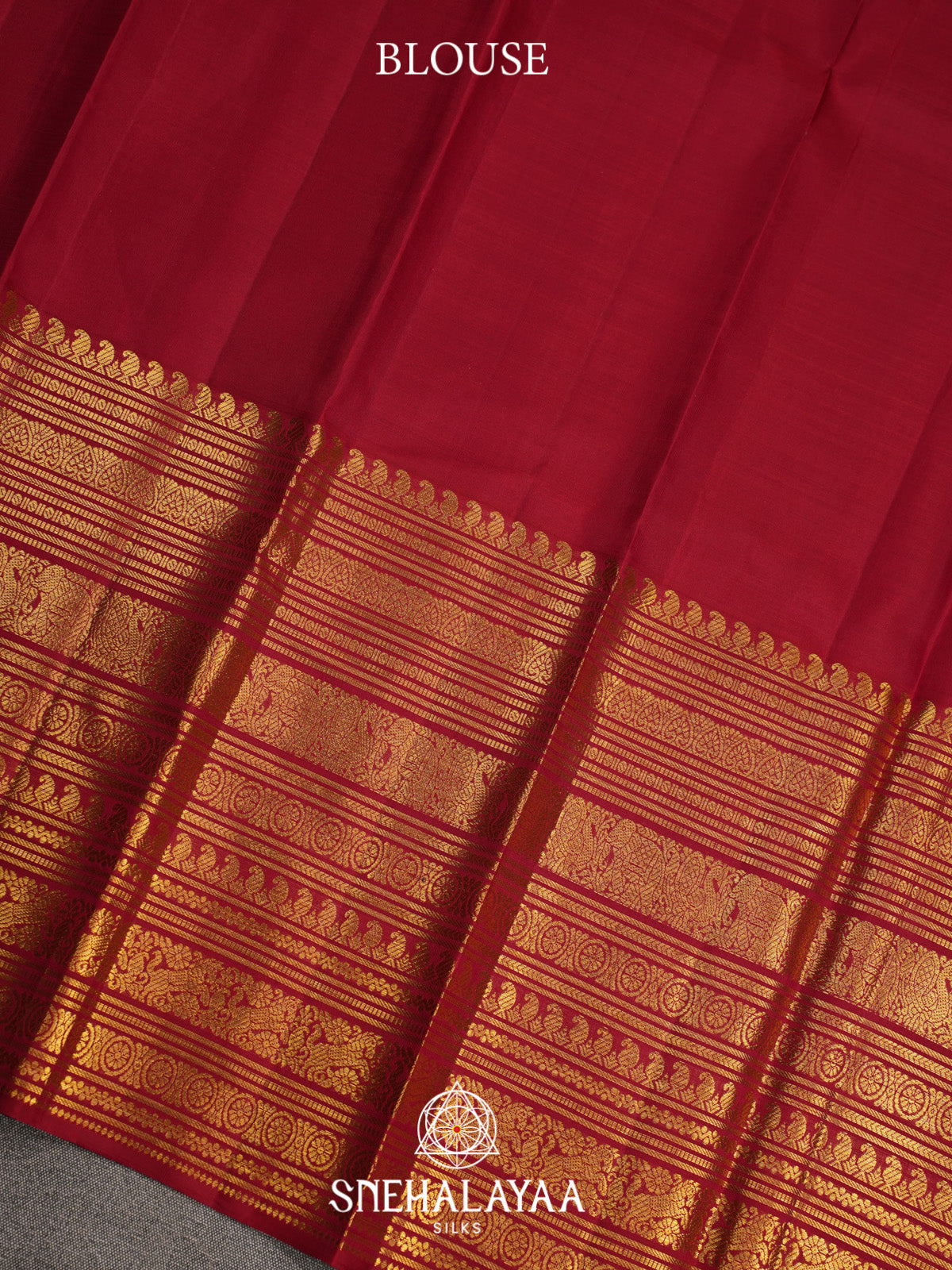Cream Kanjivaram Silk Saree with Red Zari Border