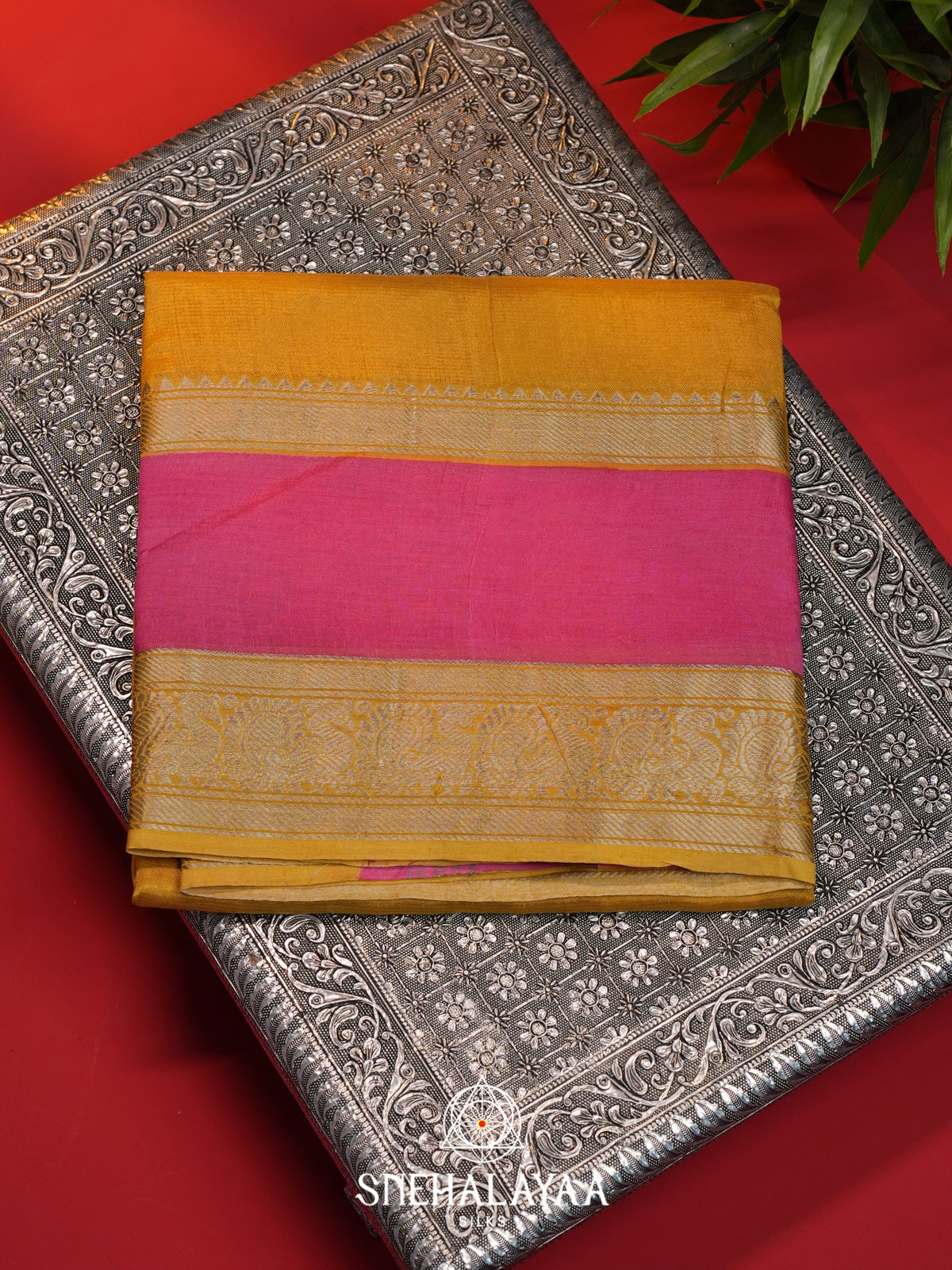 Yellow Mangalagiri Silk Cotton Saree