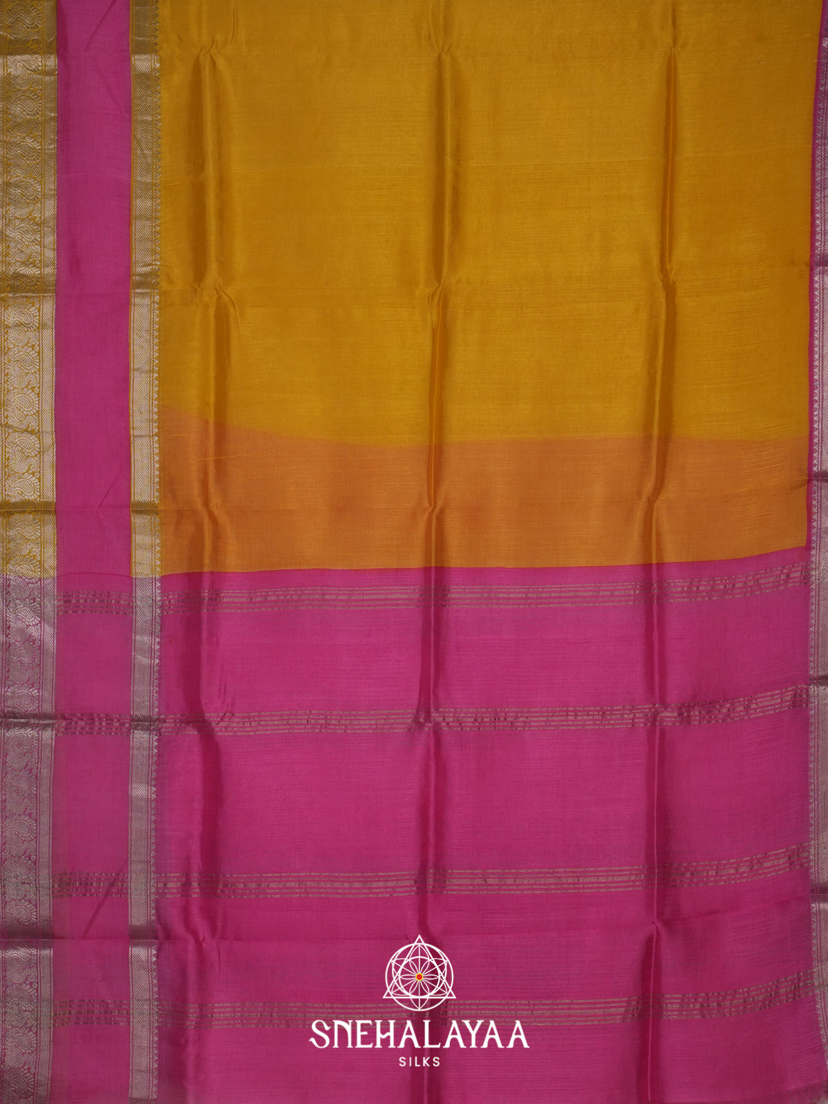 Yellow Mangalagiri Silk Cotton Saree