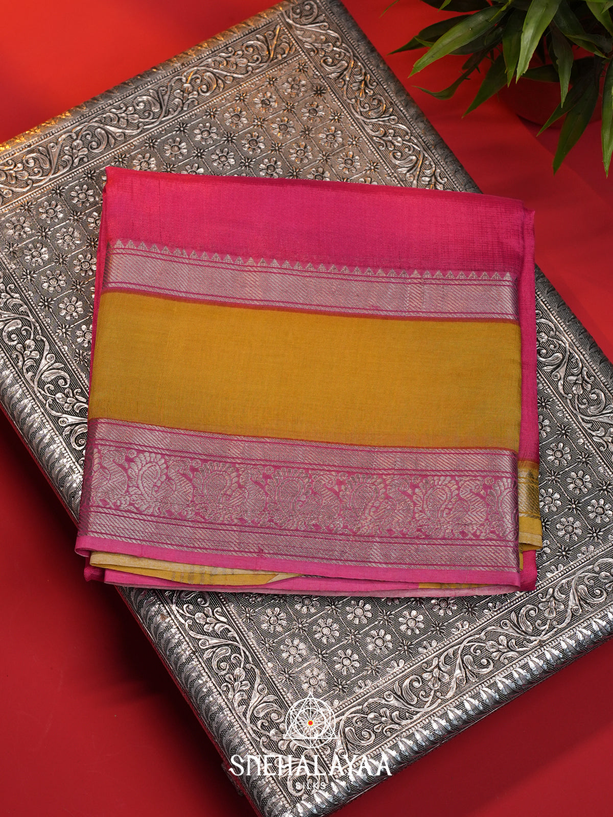 Rani Pink Mangalagiri Silk Cotton Saree