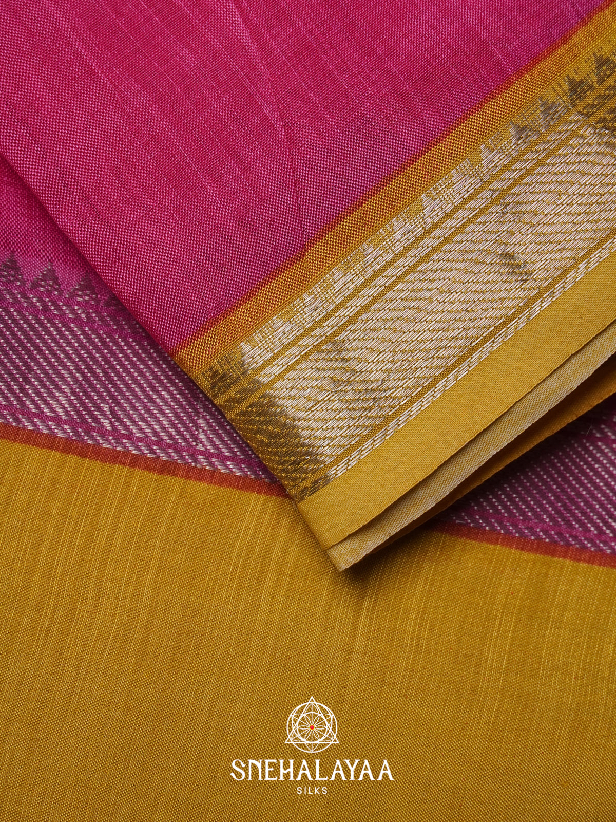 Rani Pink Mangalagiri Silk Cotton Saree