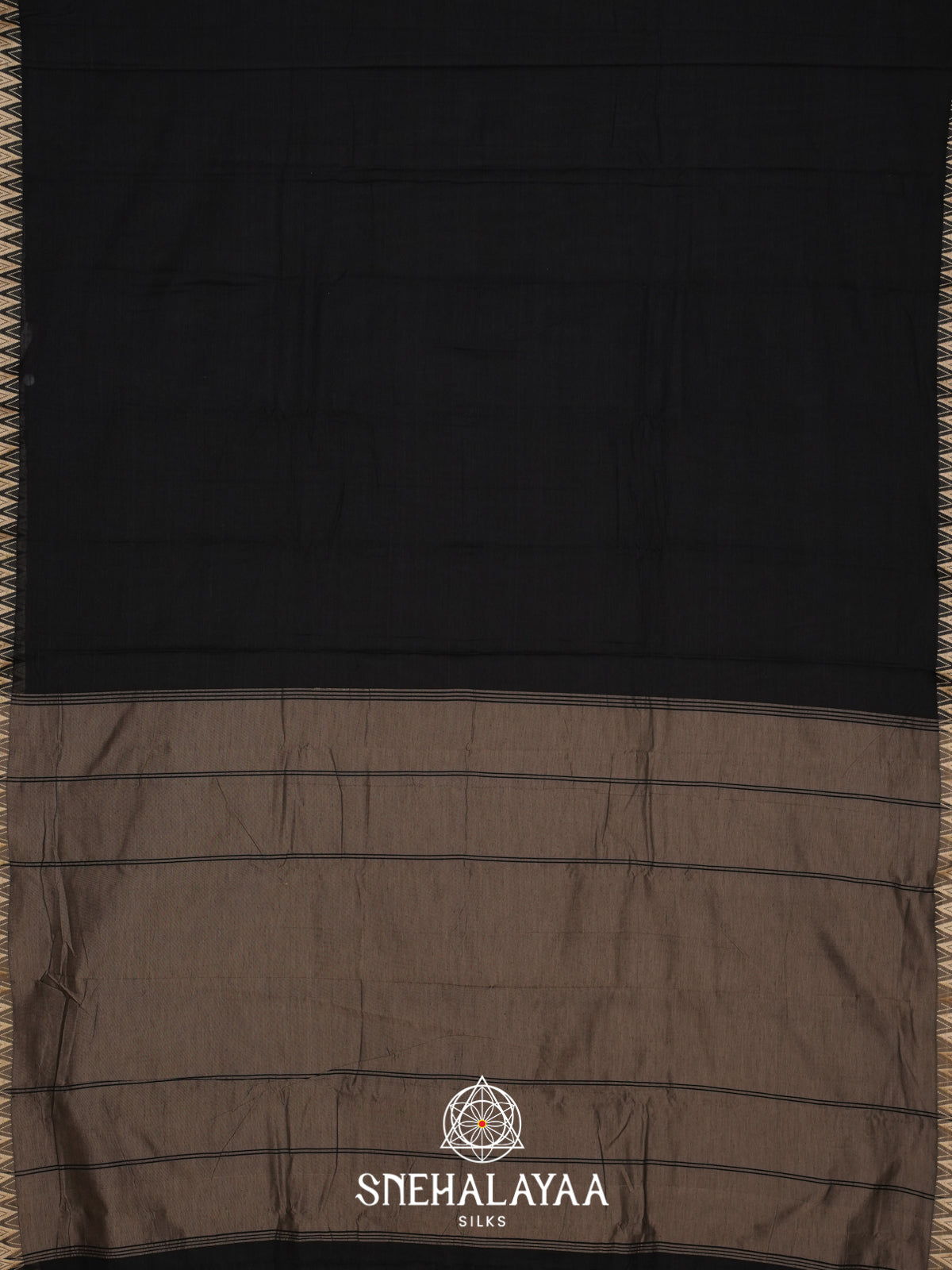 Black Narayanpet Cotton Saree