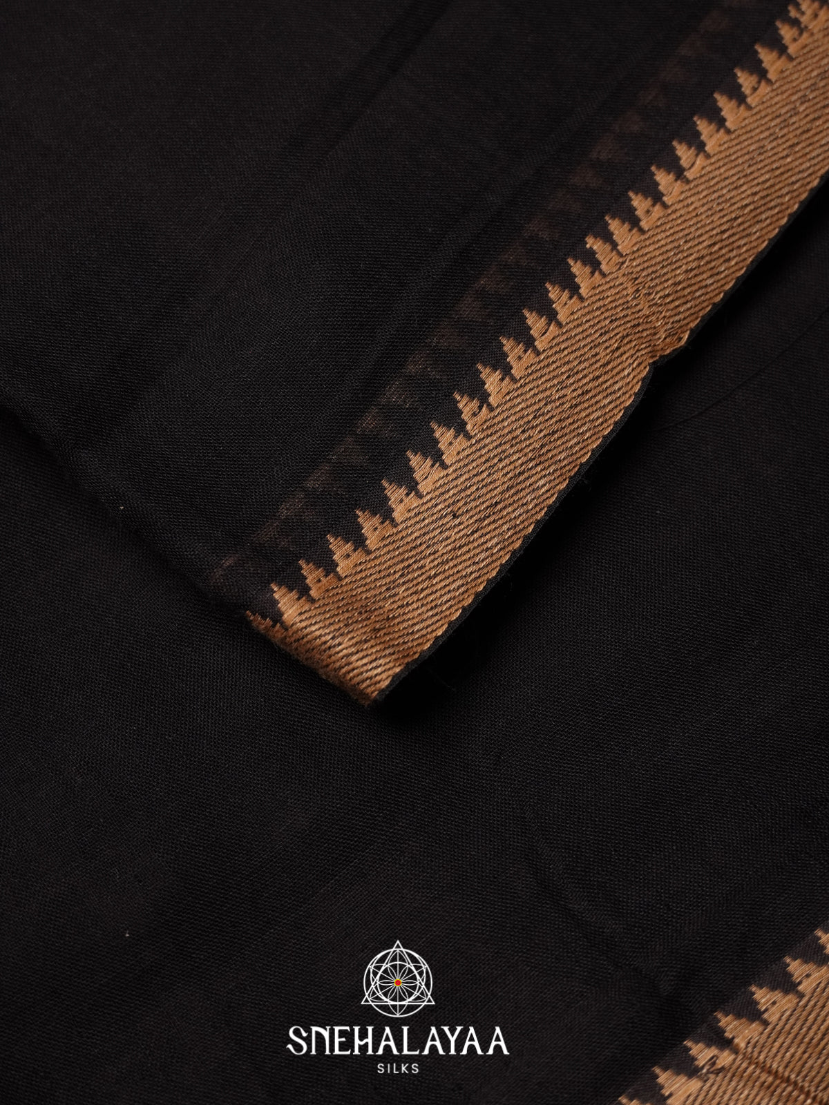 Black Narayanpet Cotton Saree