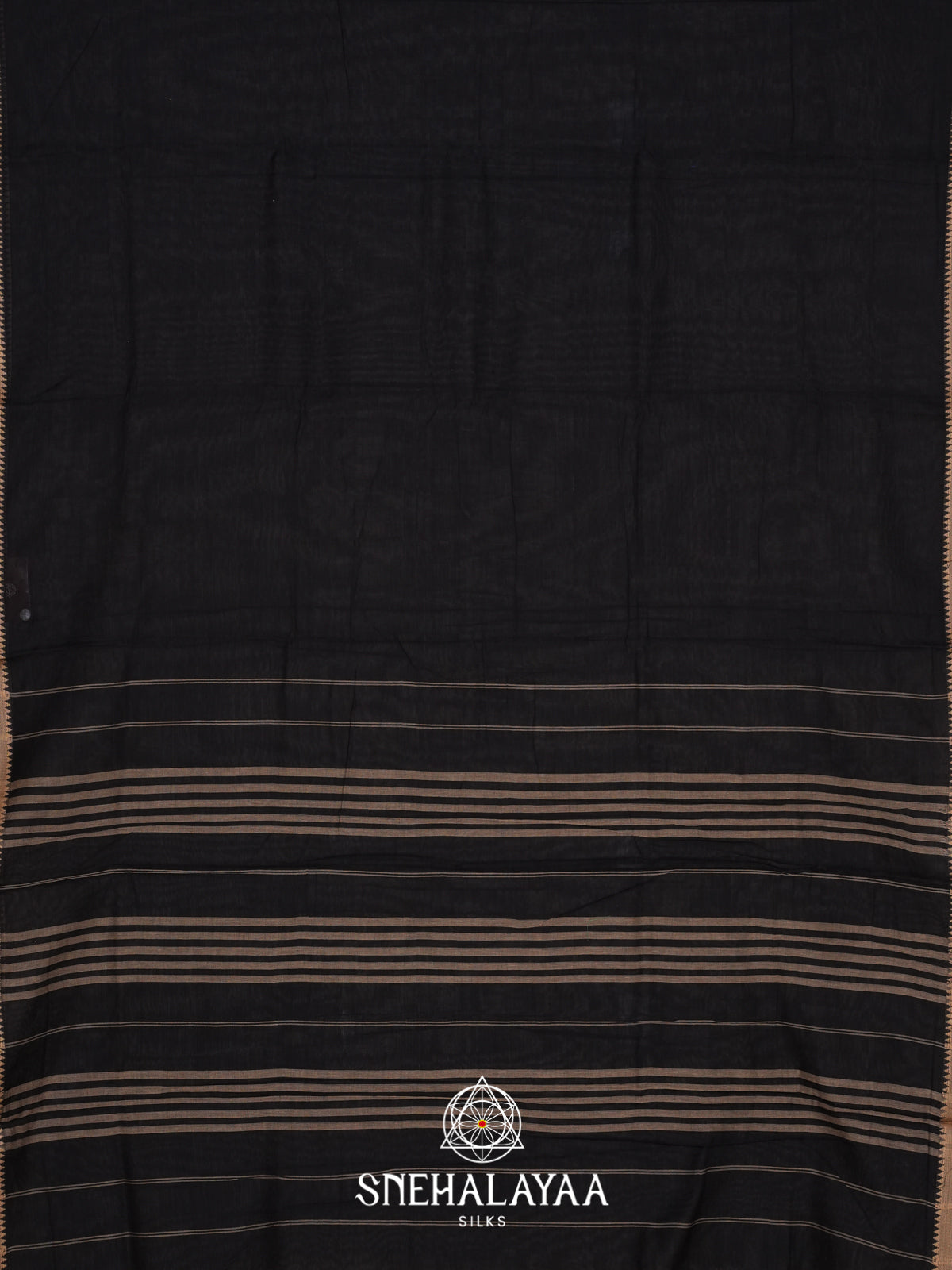 Black Narayanpet Cotton Saree