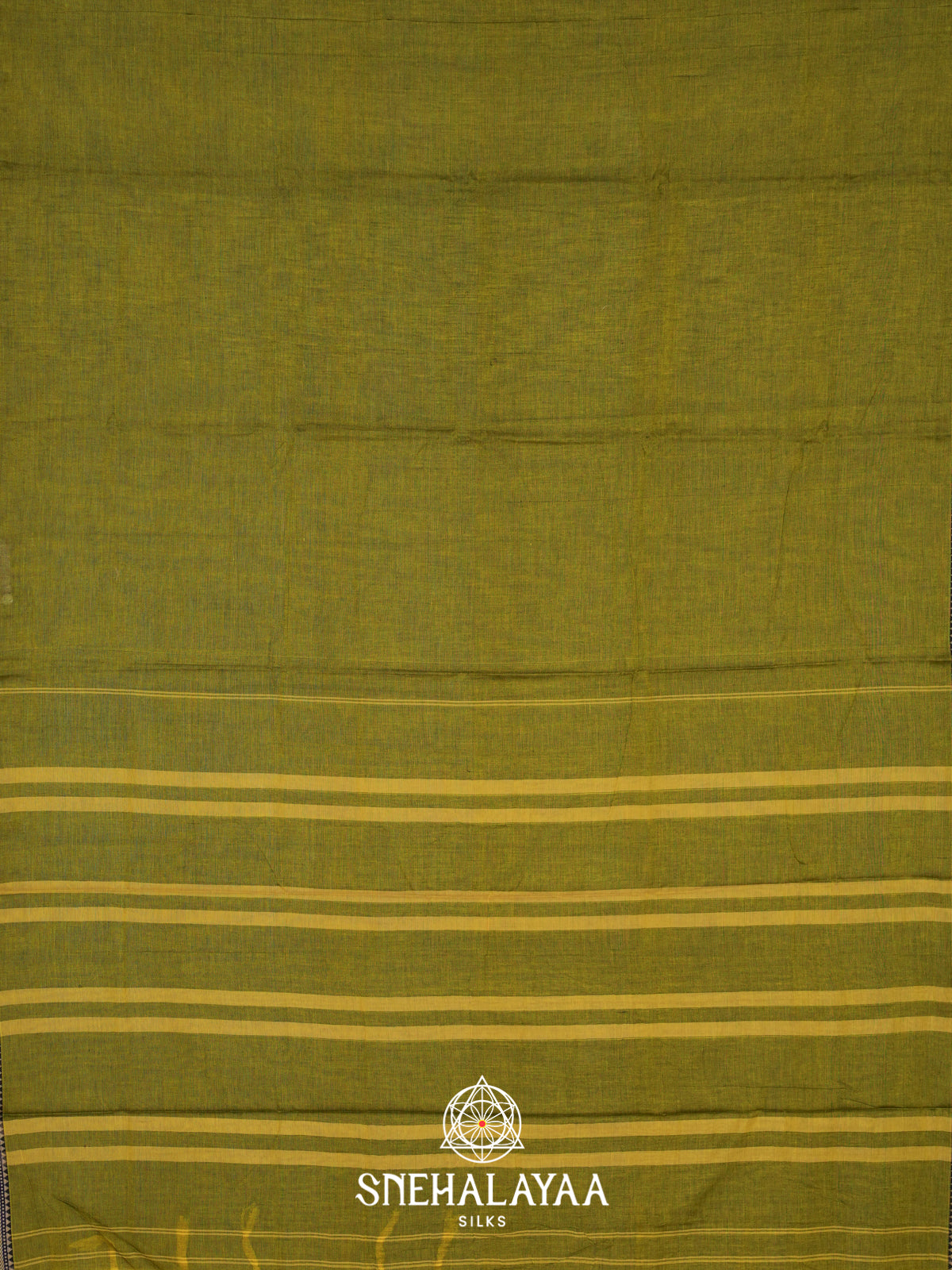Olive Green Narayanpet Cotton Saree