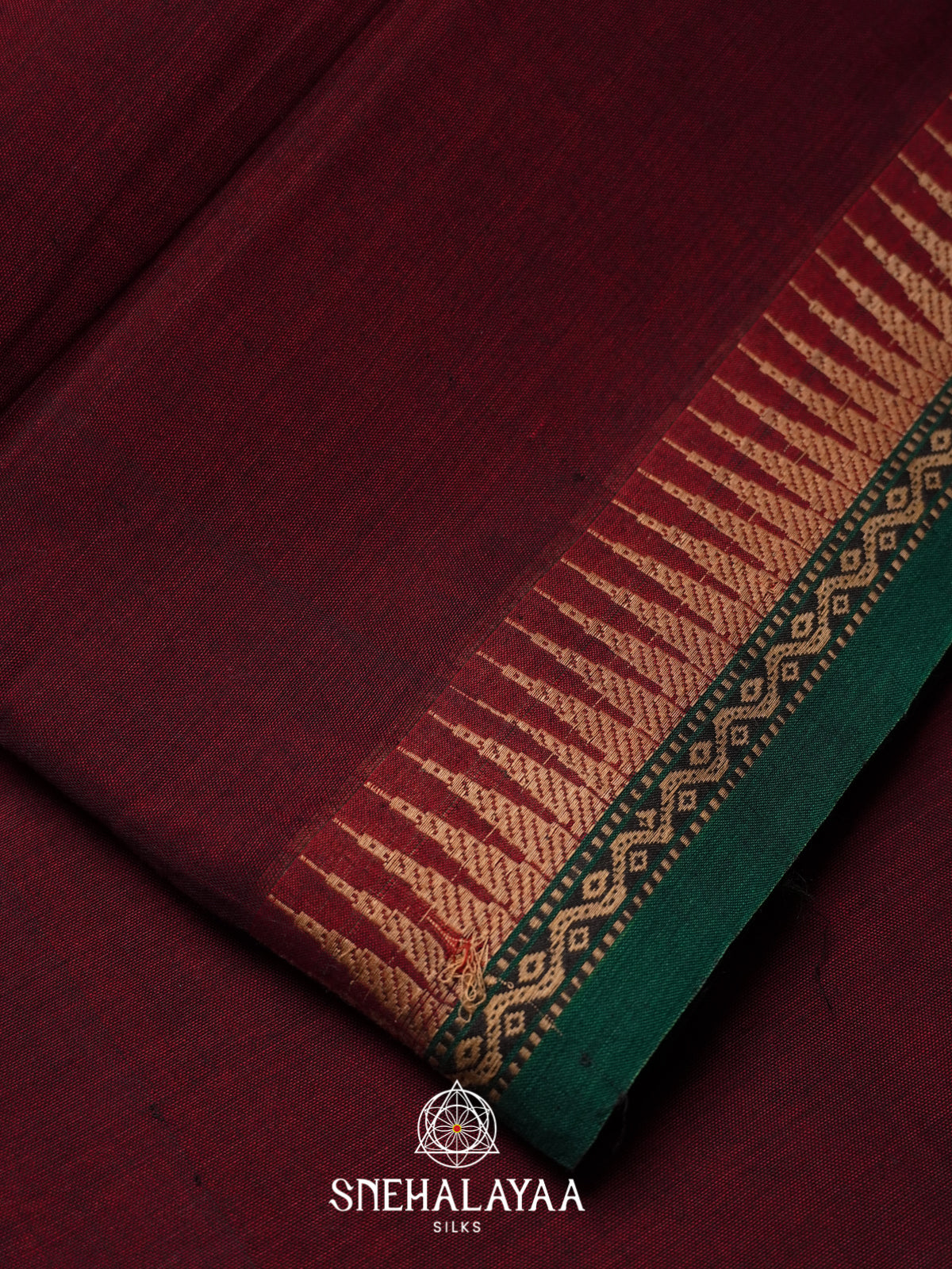 Maroon Narayanpet Cotton Saree