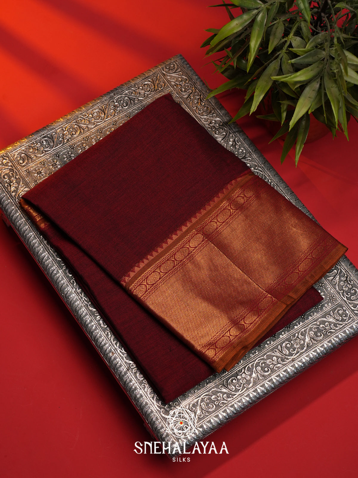 Maroon Narayanpet Cotton Saree