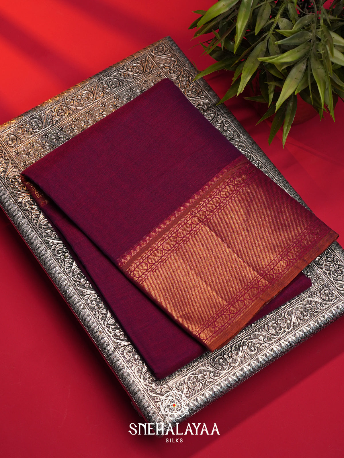 Magenta Narayanpet Cotton Saree