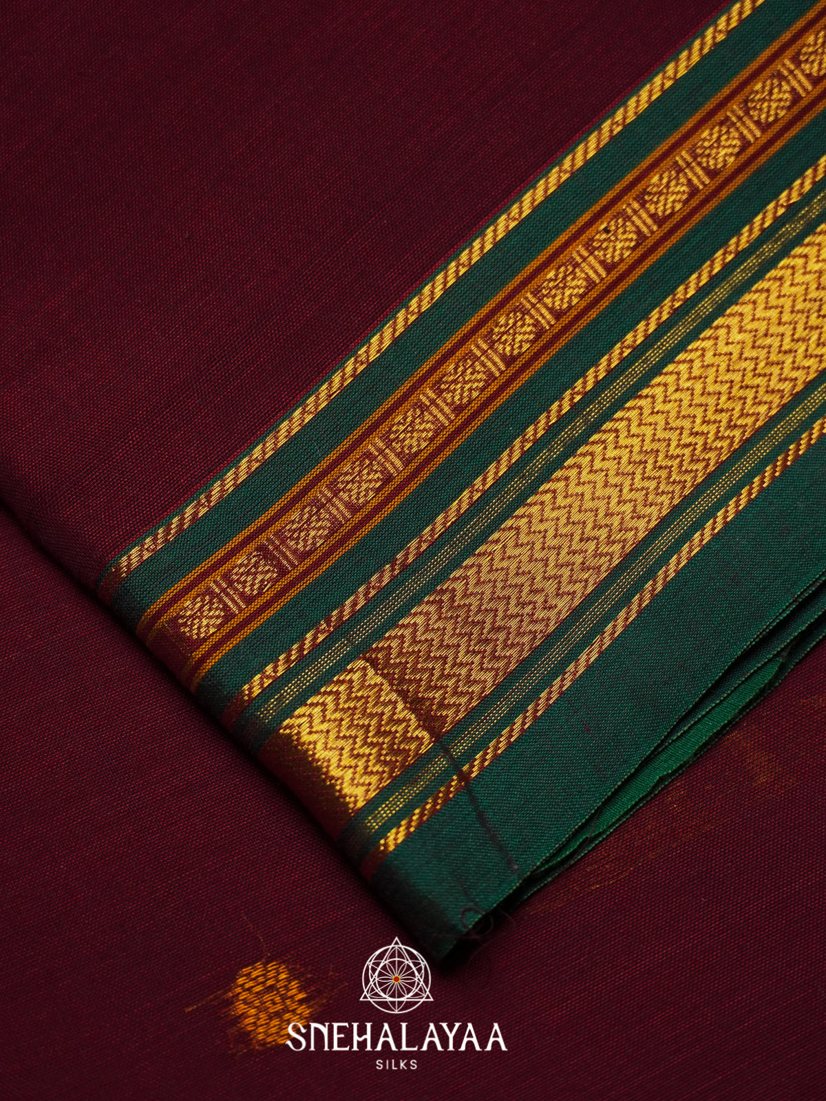 Maroon Narayanpet Cotton Saree