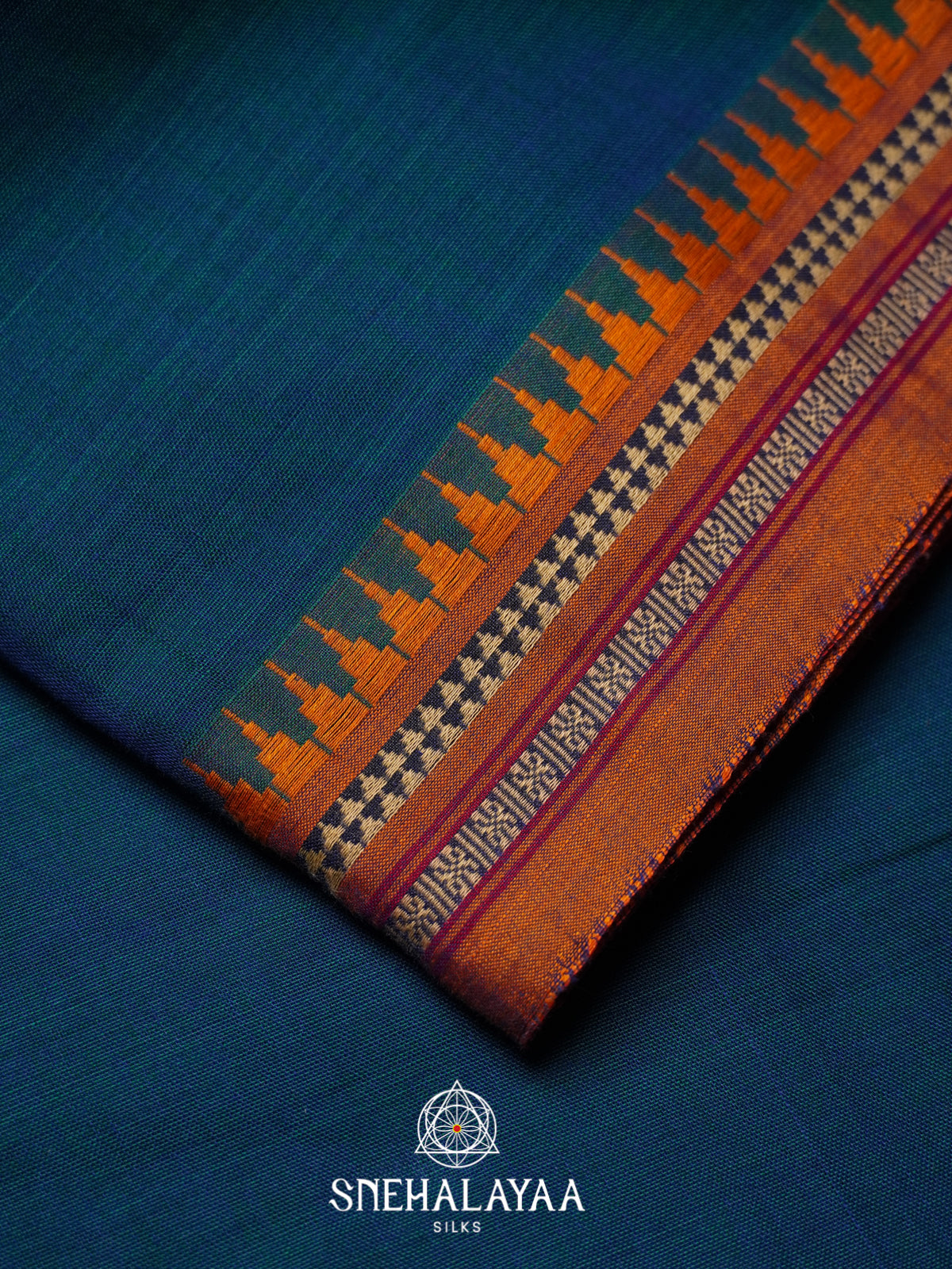 Blue Narayanpet Cotton Saree
