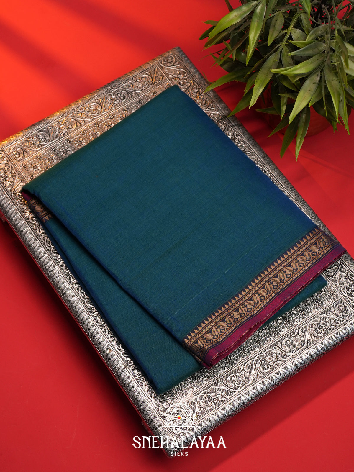 Blue Narayanpet Cotton Saree