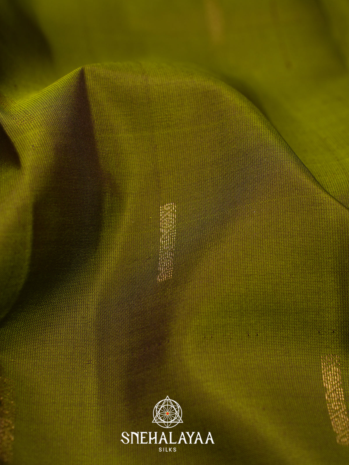 Olive Green Kanjivaram Silk Saree