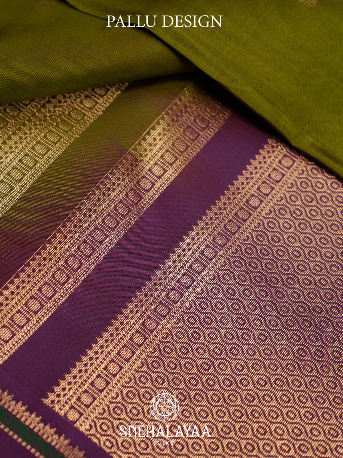 Olive Green Kanjivaram Silk Saree