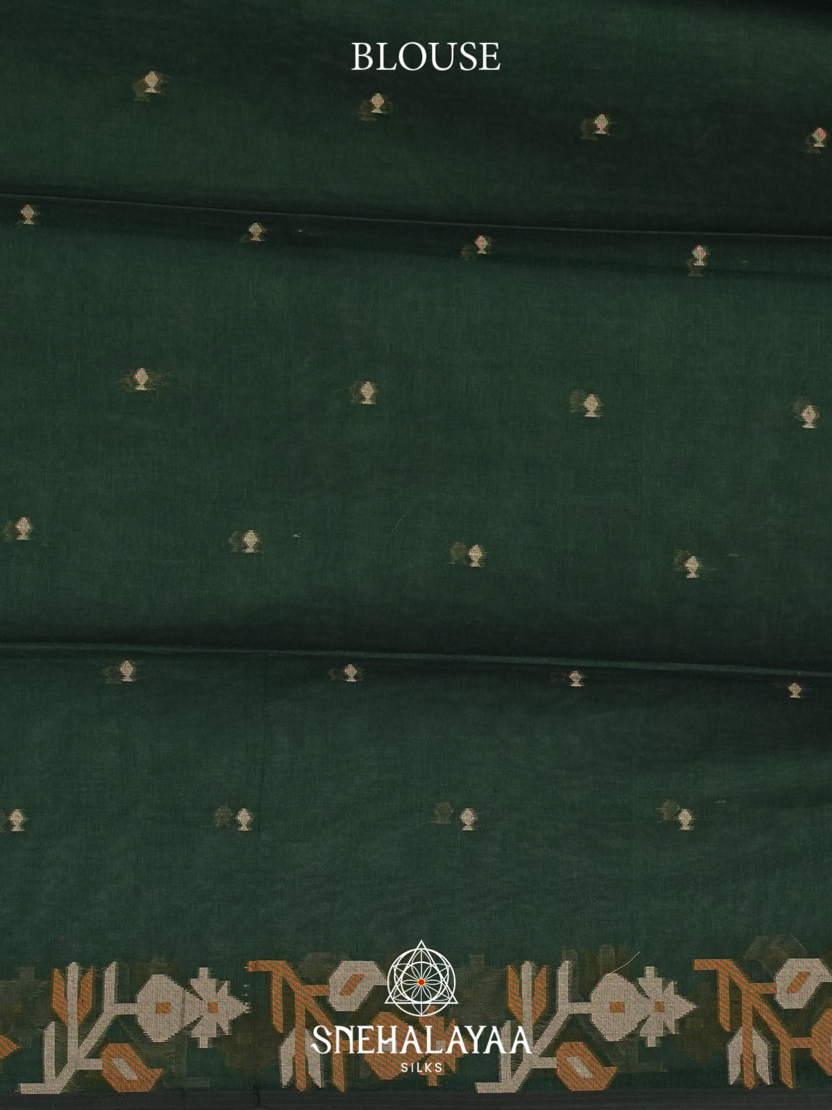 Forest Green Mul Cotton Saree
