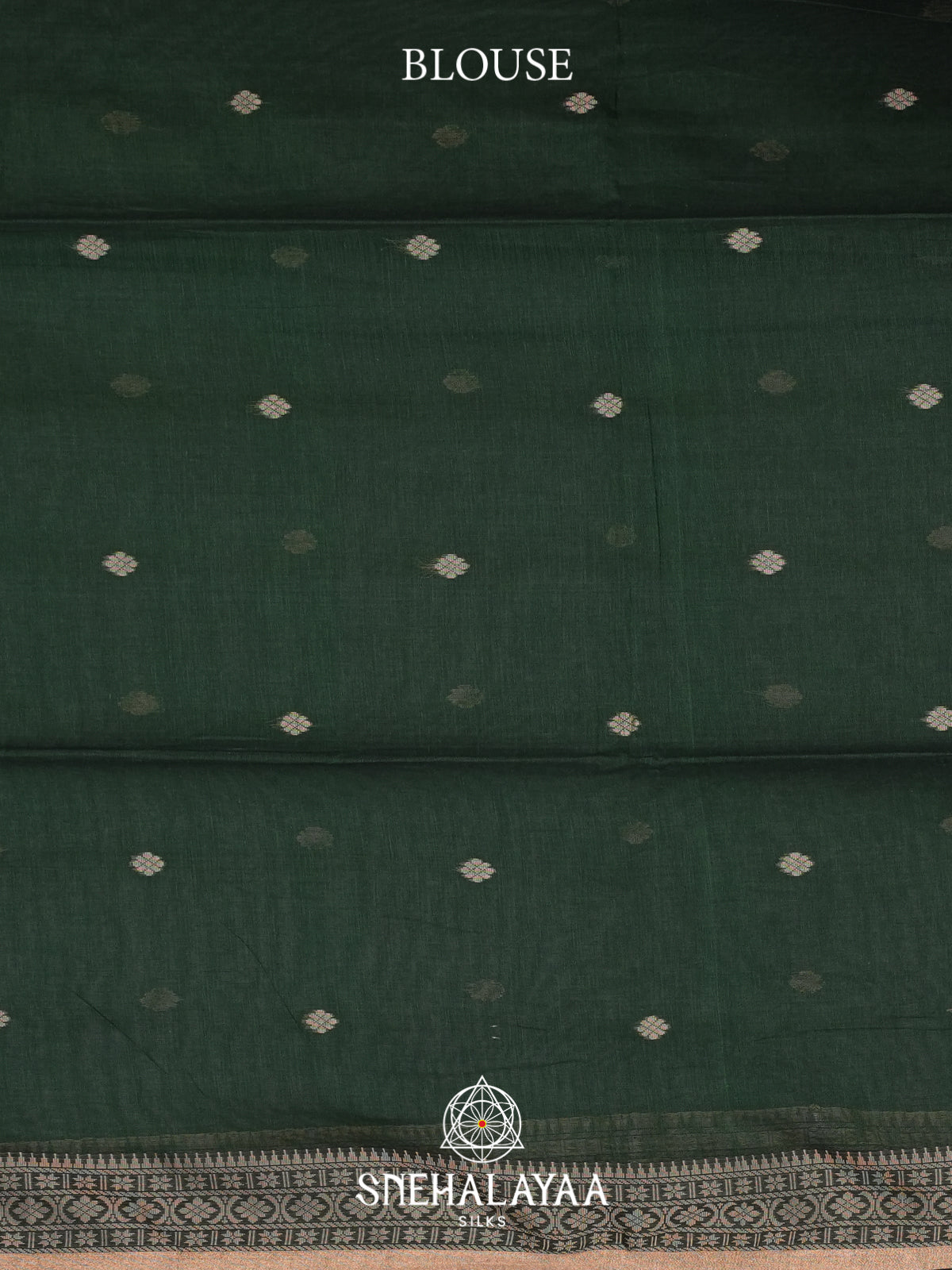 Bottle Green Mul Cotton Saree