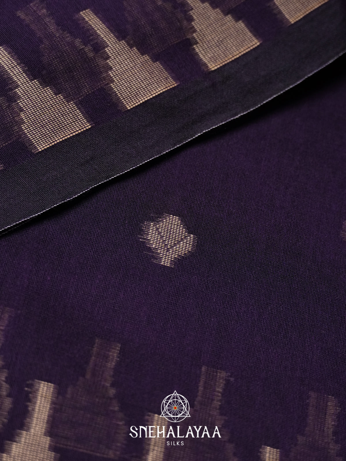 Purple Mul Cotton Saree