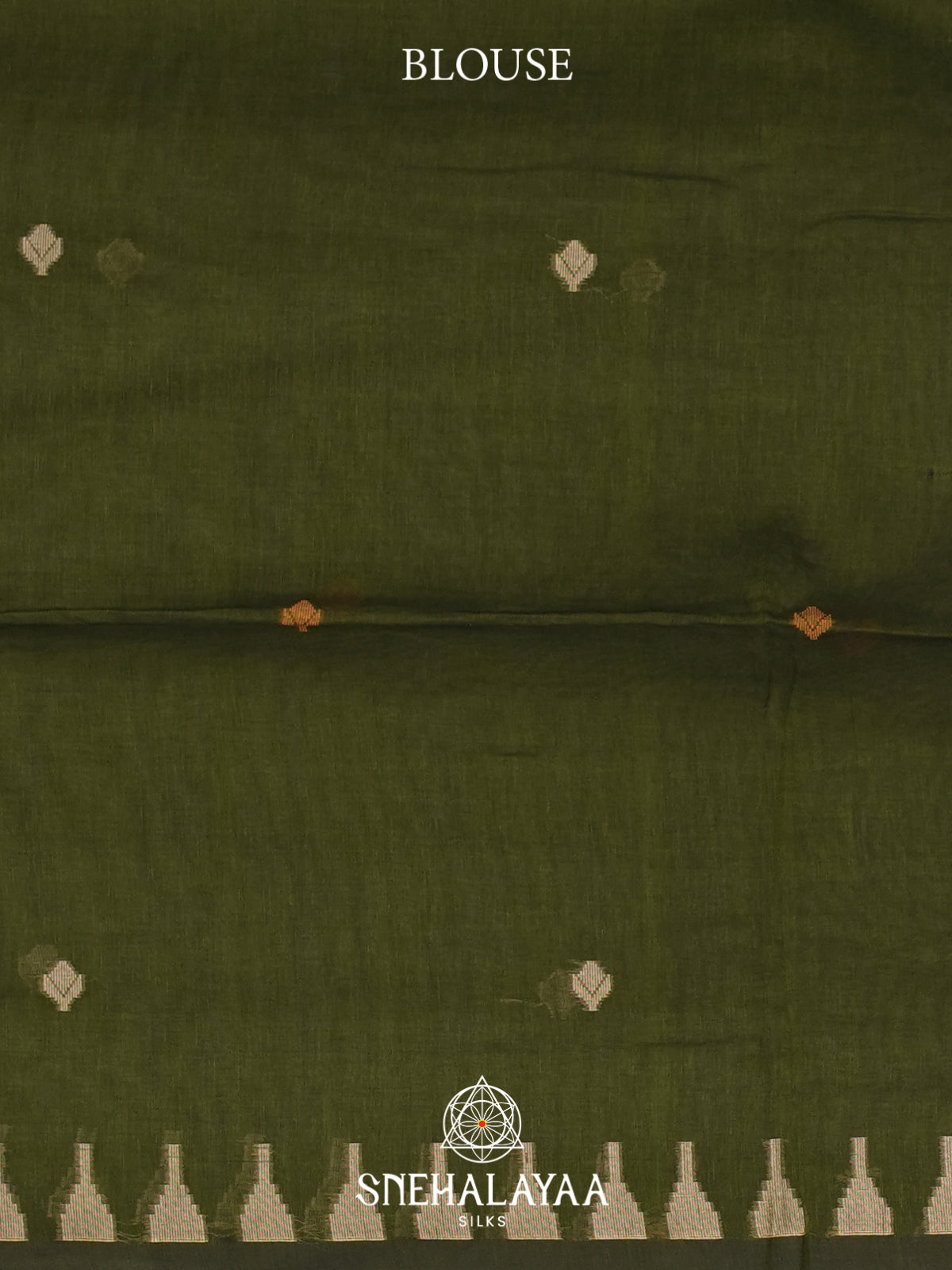 Olive Green Mul Cotton Saree