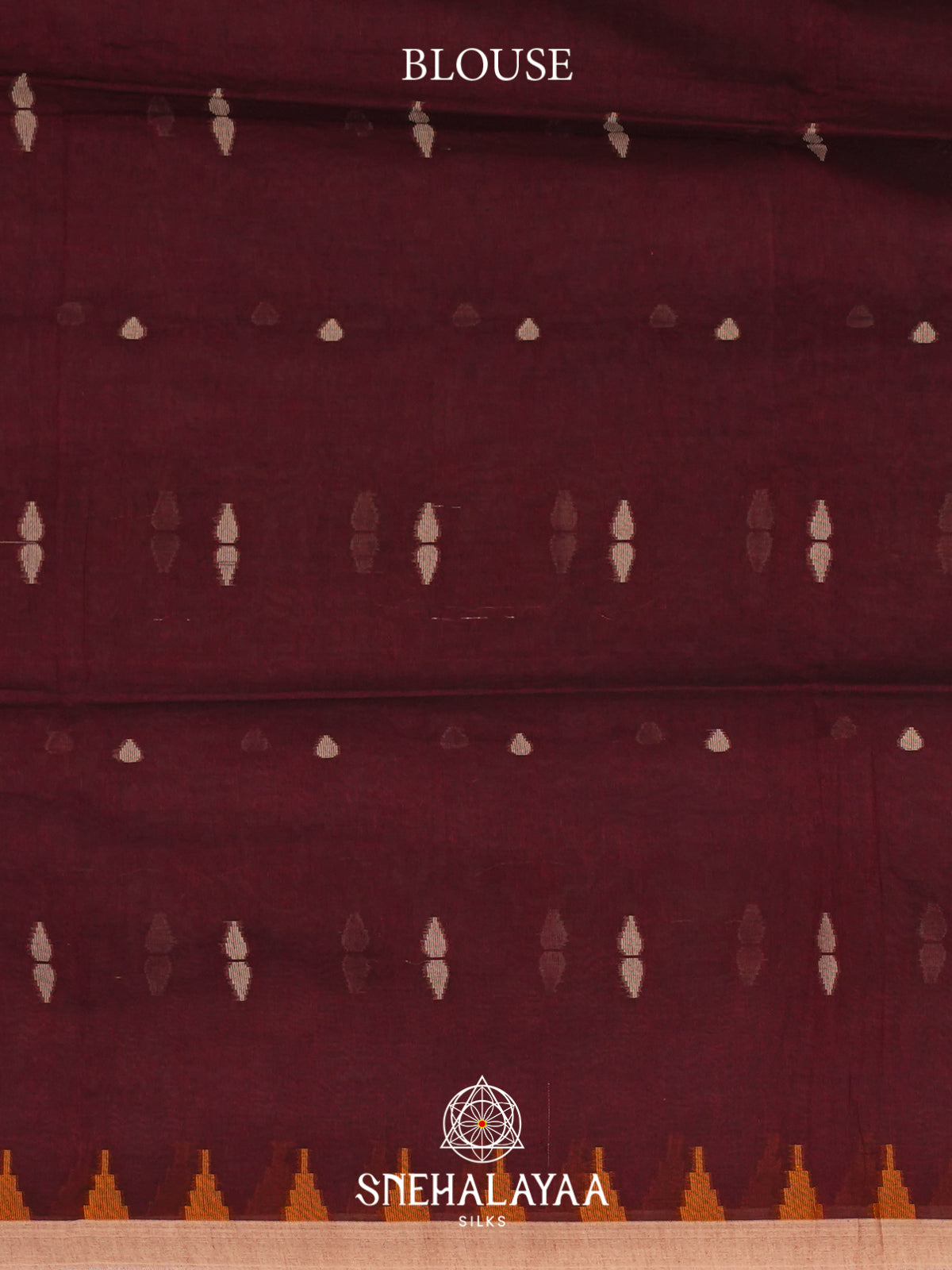 Burgundy Mul Cotton Saree