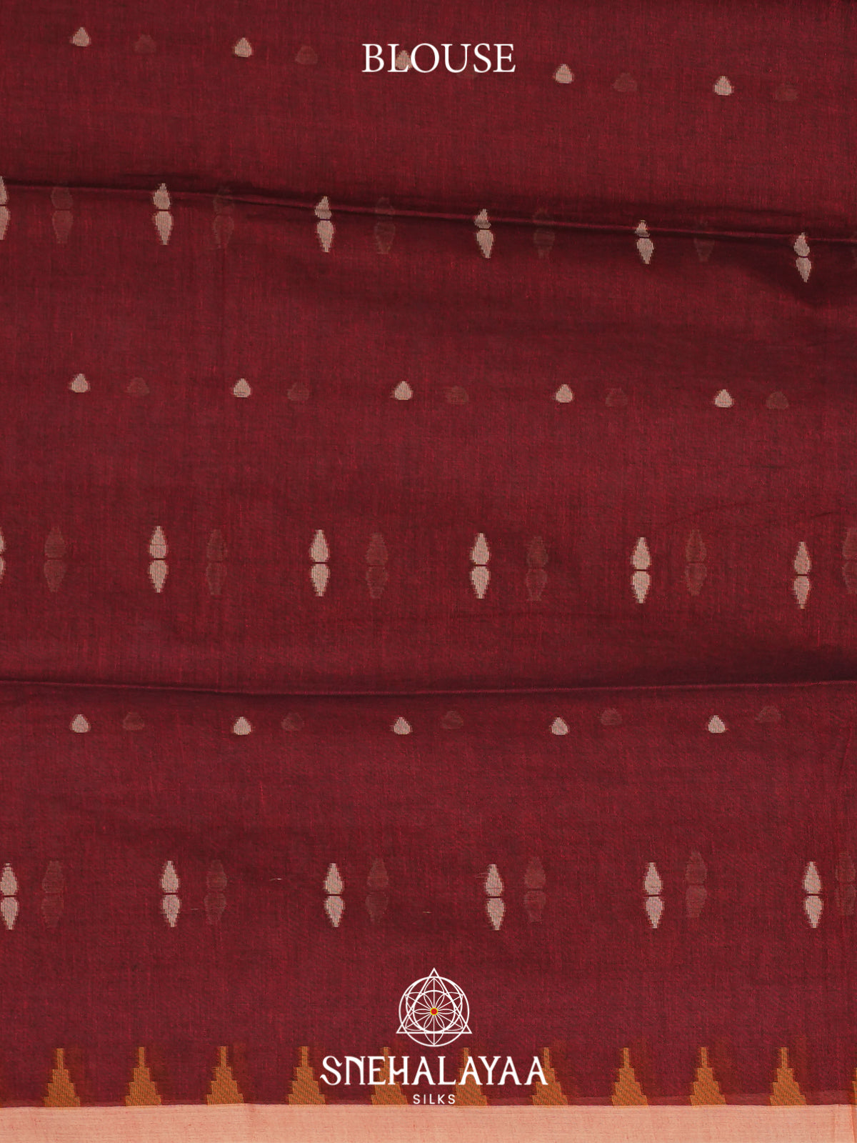 Maroon Mul Cotton Saree