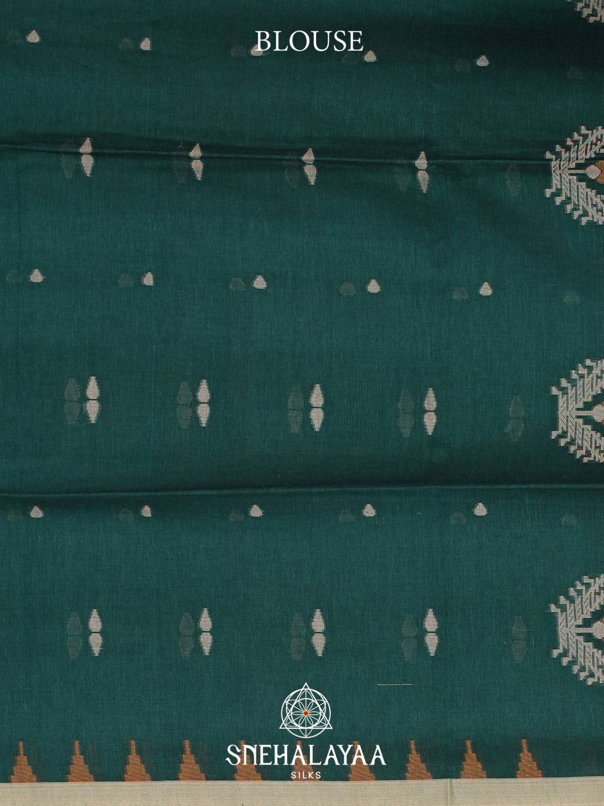 Teal Green Mul Cotton Saree