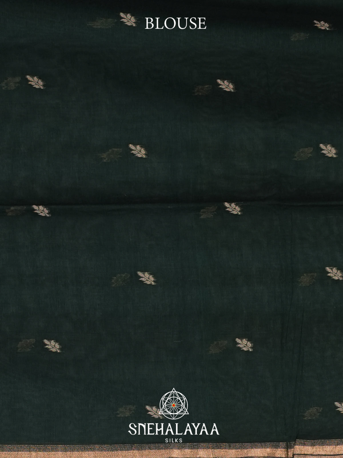 Bottle Green Mul Cotton Saree