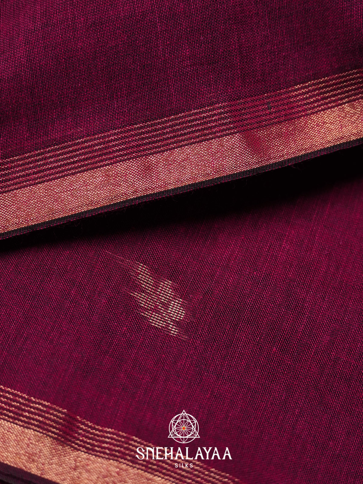 Magenta Mul Cotton Saree