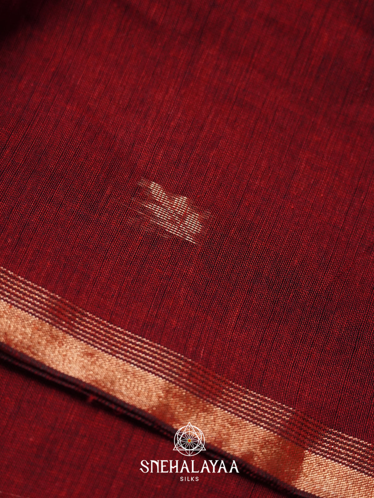Maroon Mul Cotton Saree