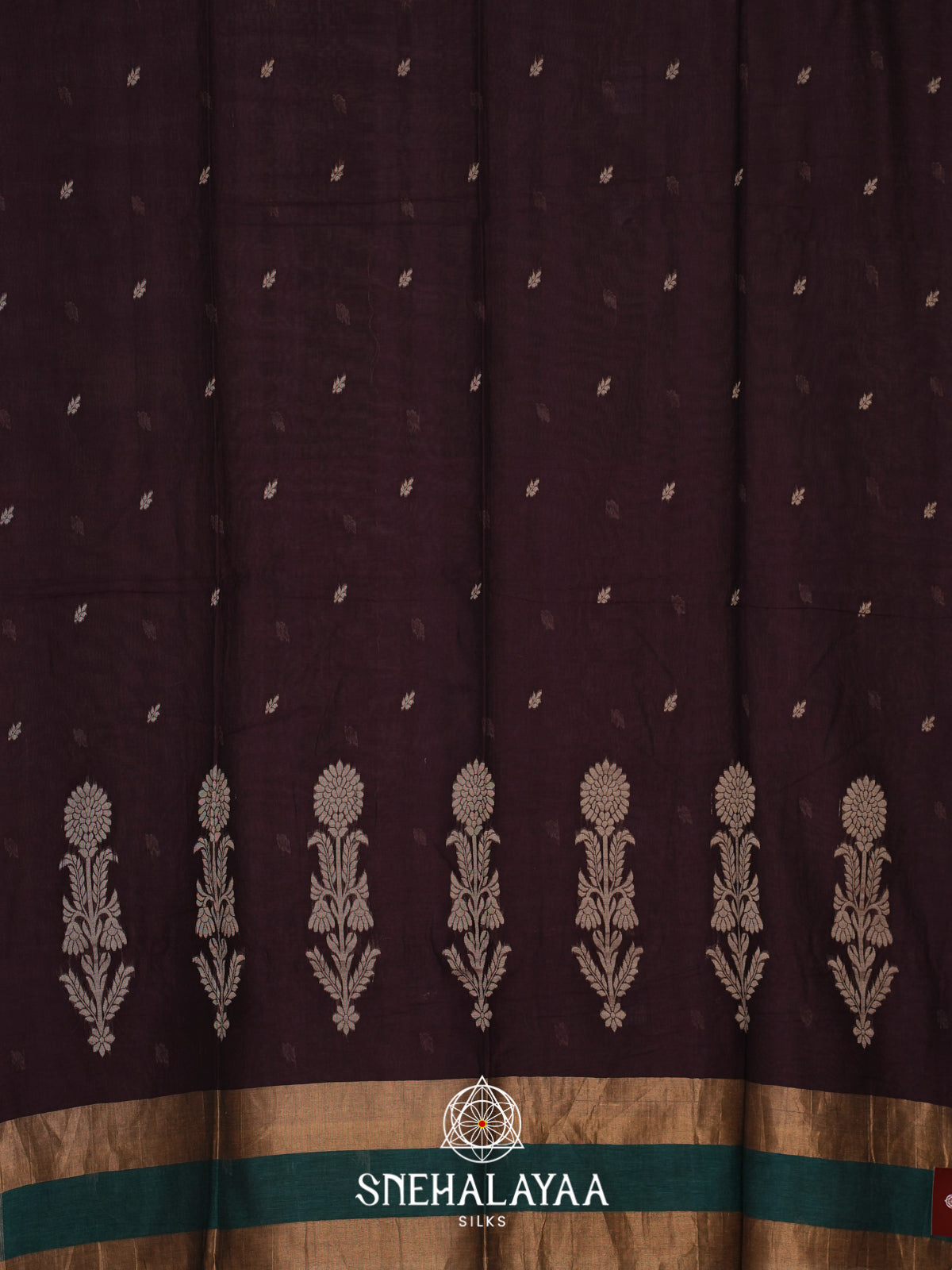 Aubergine Mul Cotton Saree