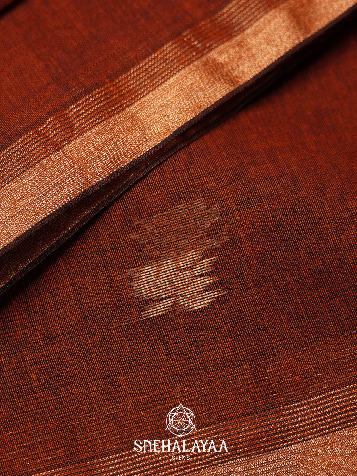 Brown Mul Cotton Saree