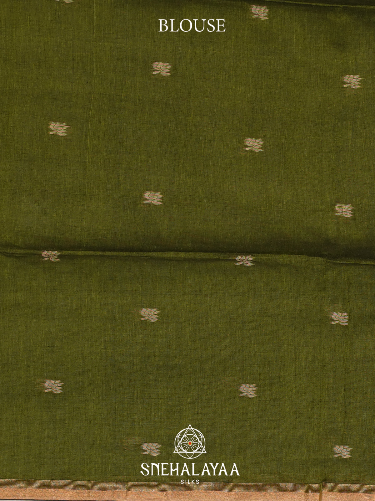Olive Green Mul Cotton Saree