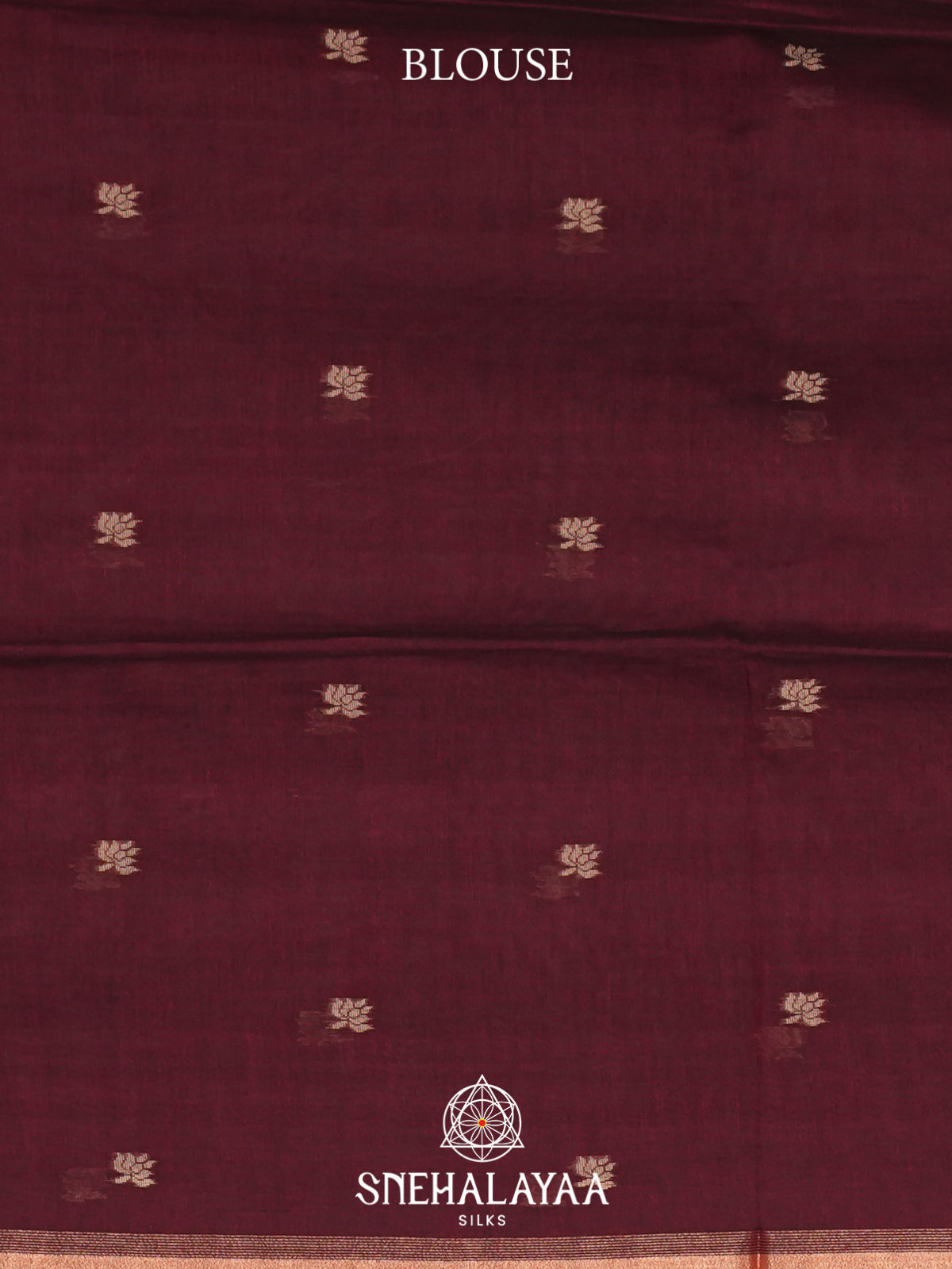 Maroon Mul Cotton Saree