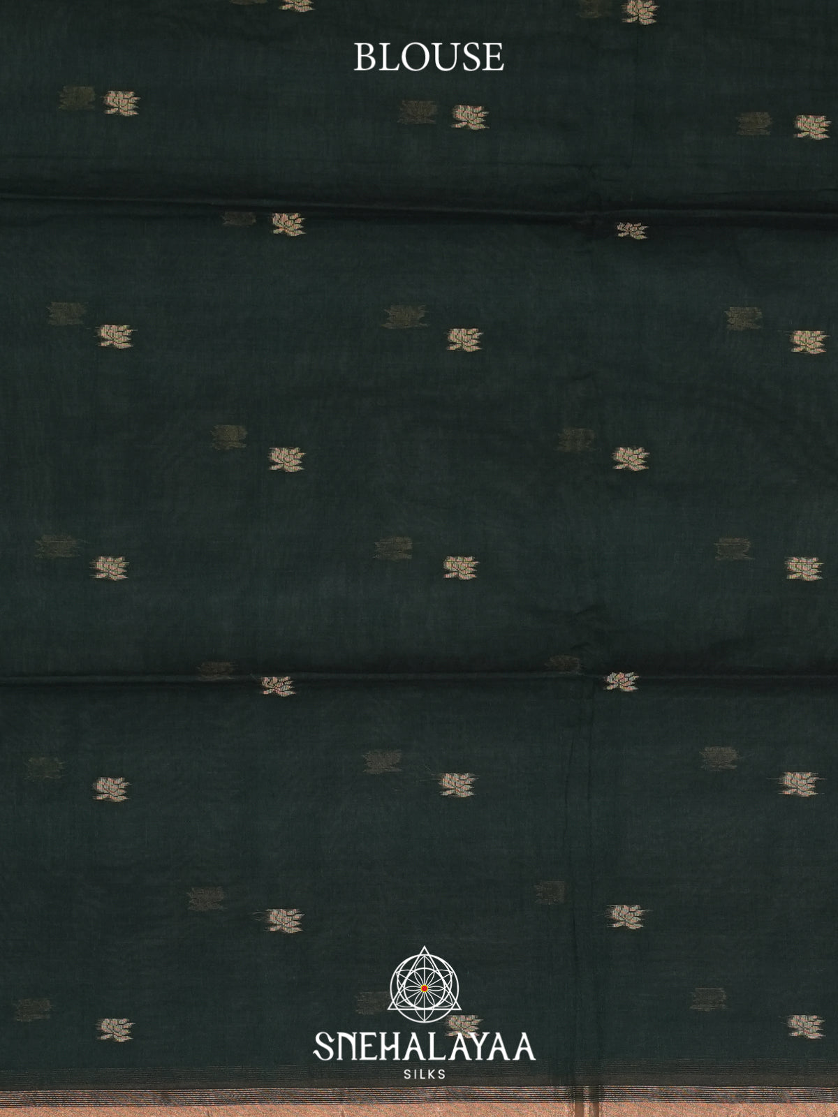 Bottle Green Mul Cotton Saree