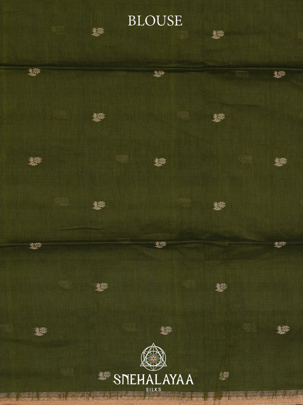 Olive Green Mul Cotton Saree