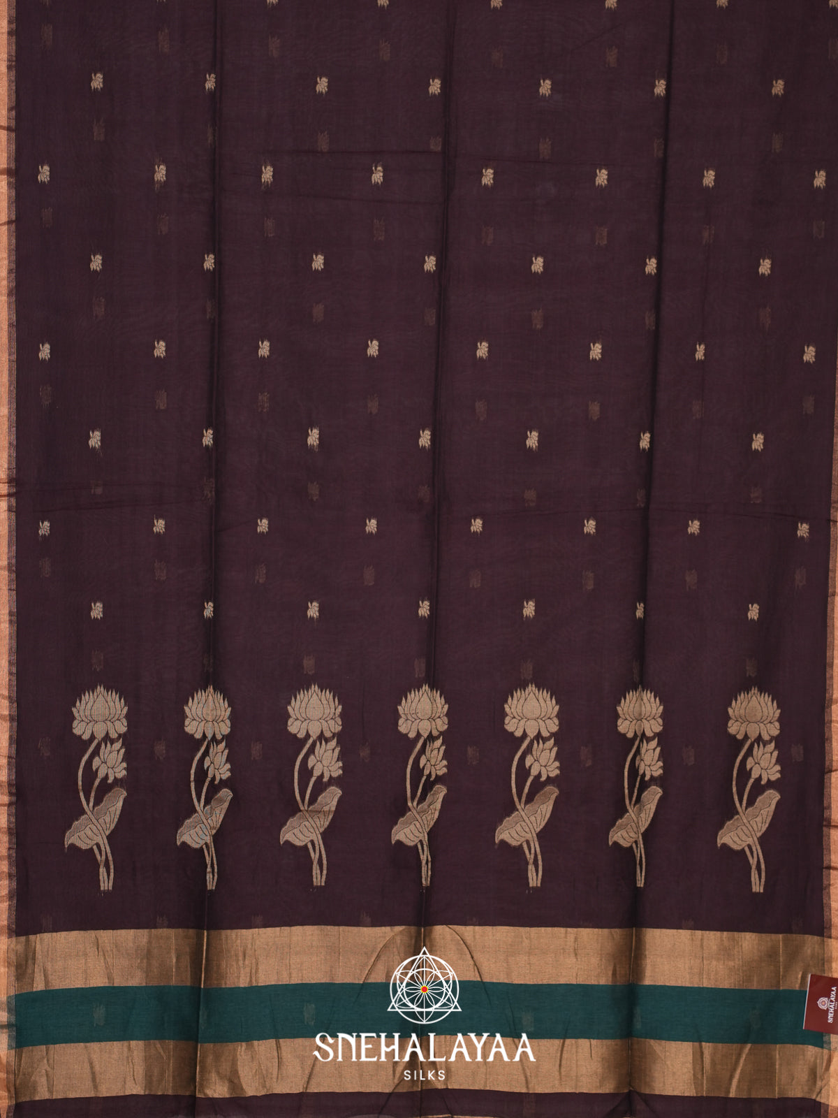 Wine Mul Cotton Saree