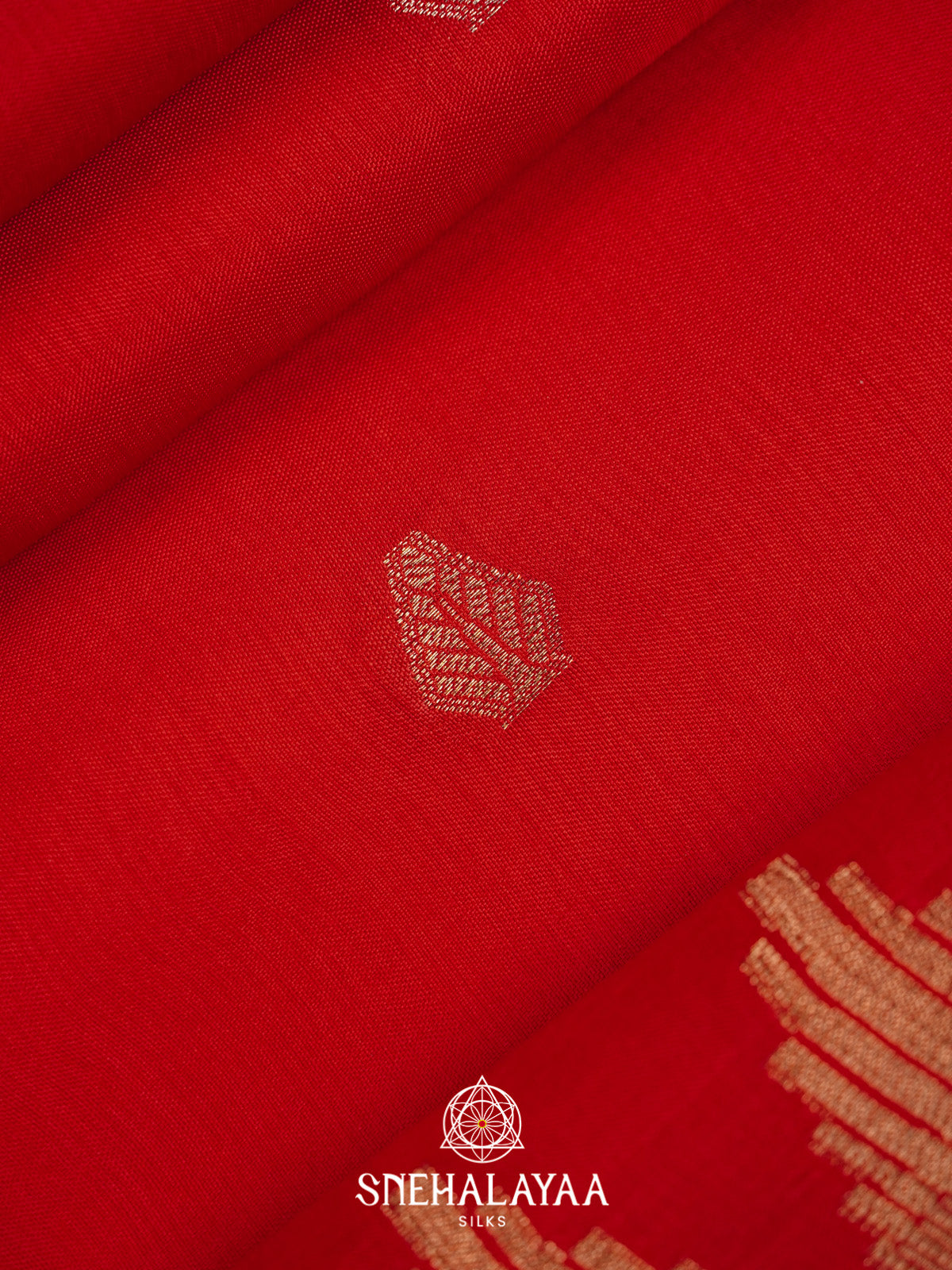 Tomato Red Banarasi Saree