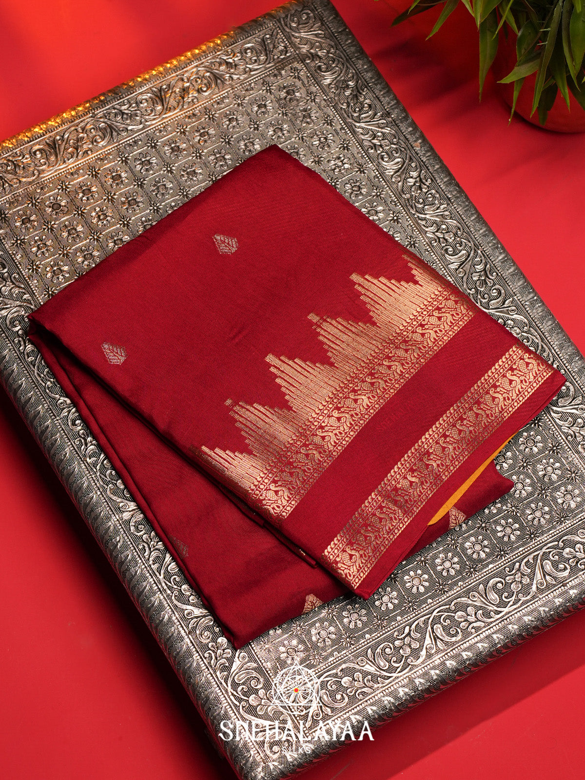 Red Banarasi Saree