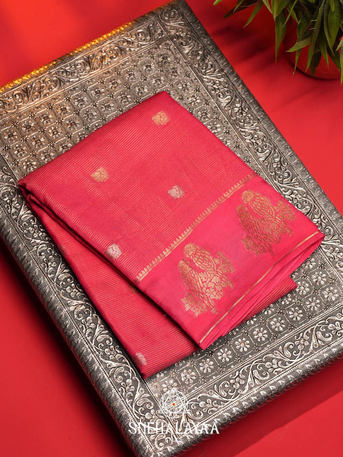 Pink Banarasi Saree