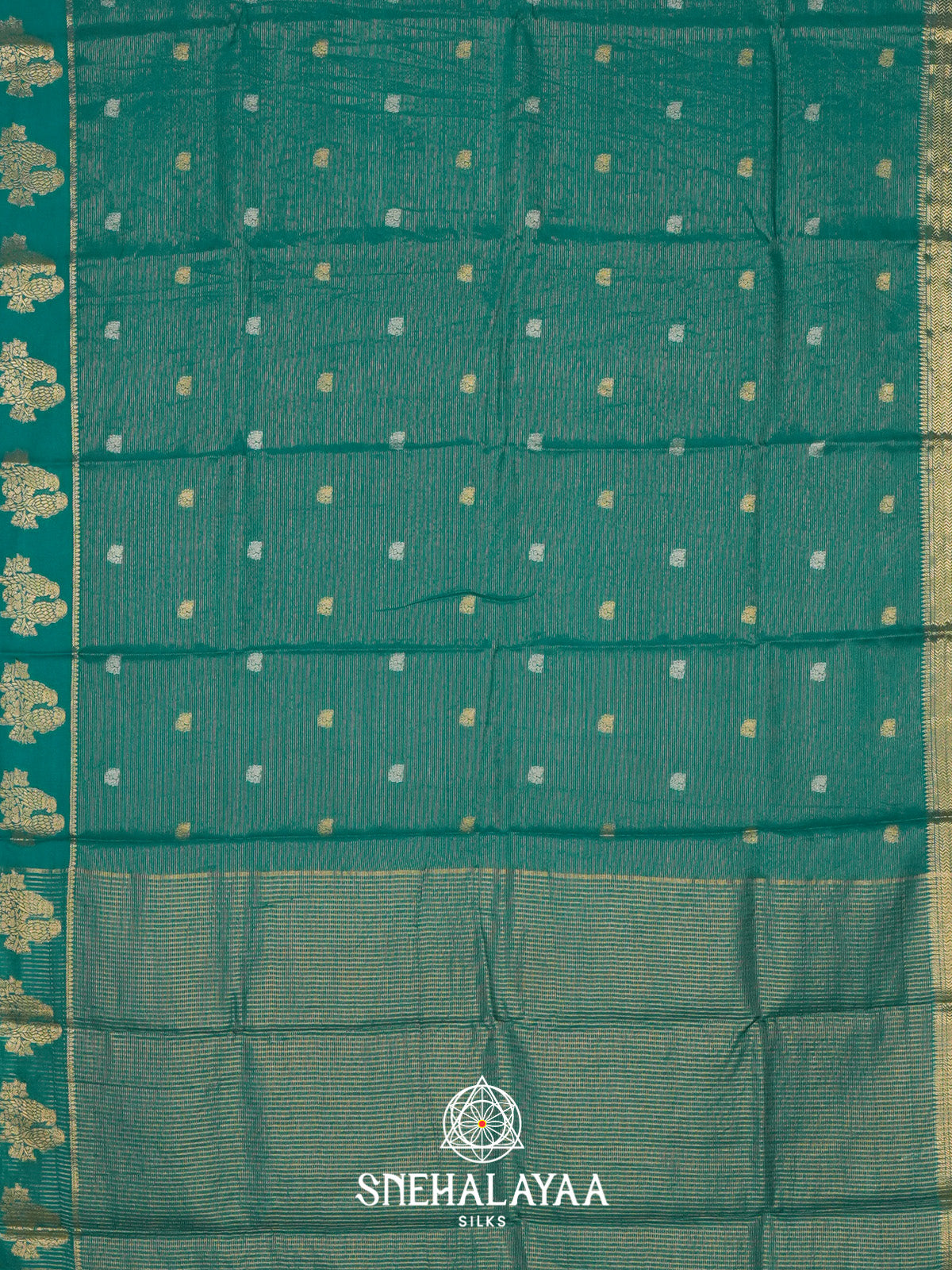 Peacock Green Banarasi Saree