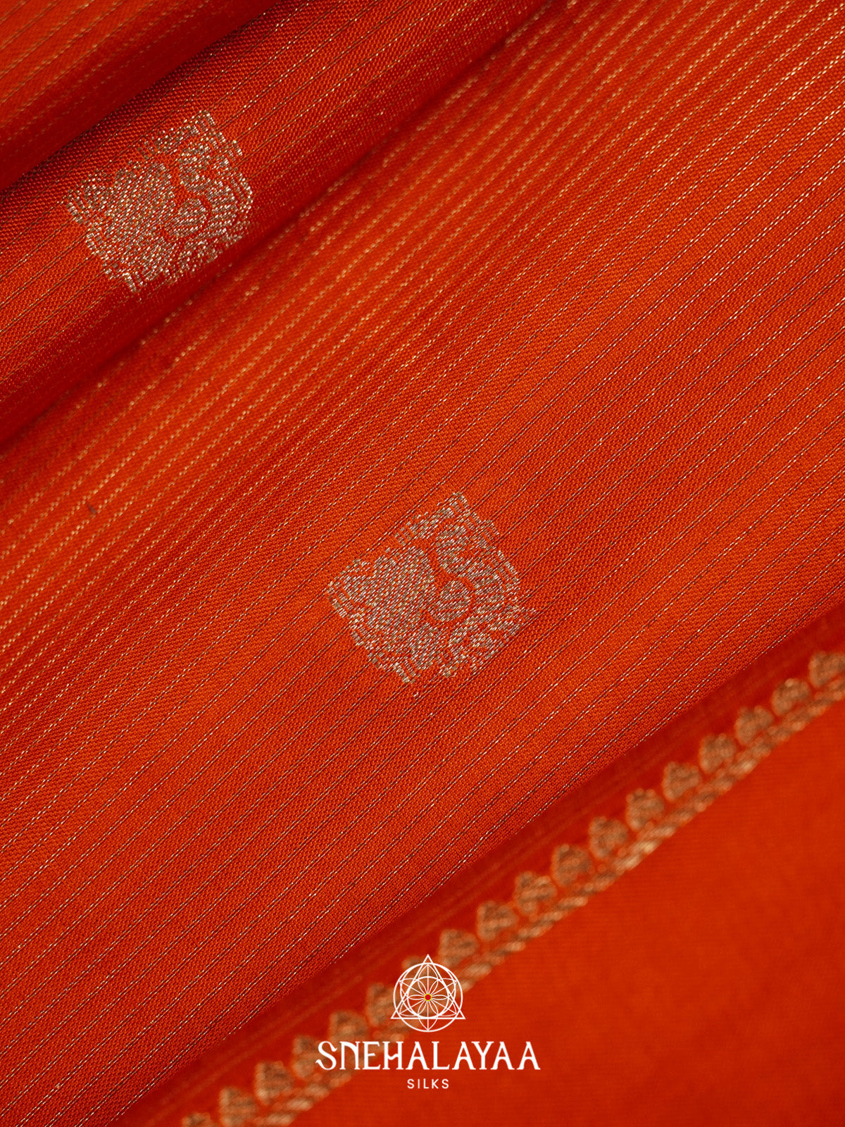 Orange Banarasi Saree