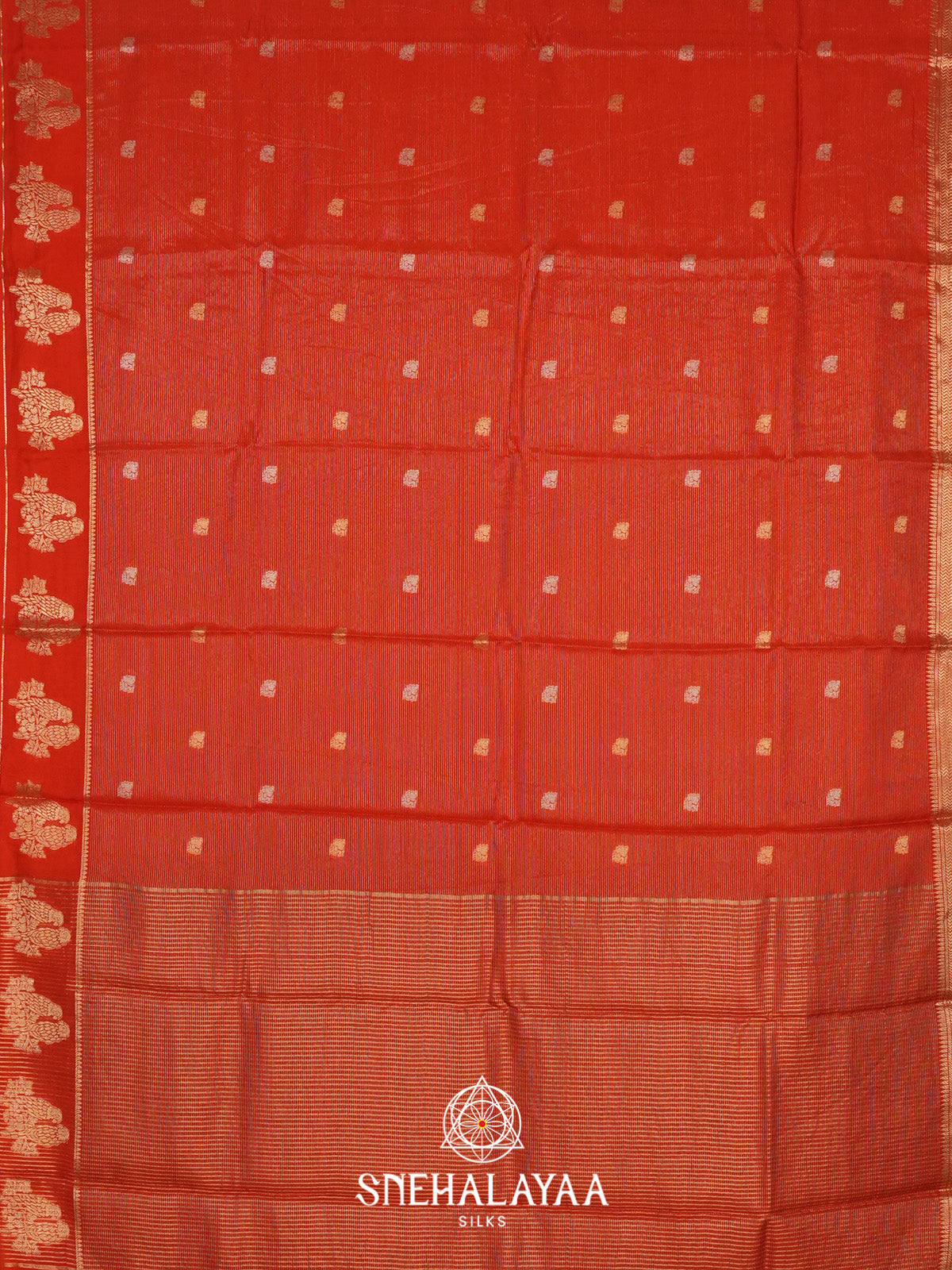 Orange Banarasi Saree