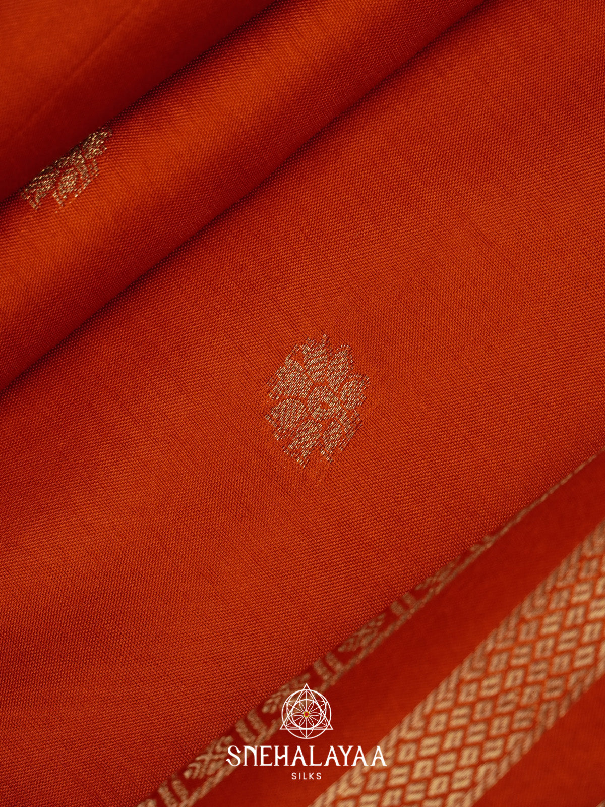 Orange Banarasi Saree