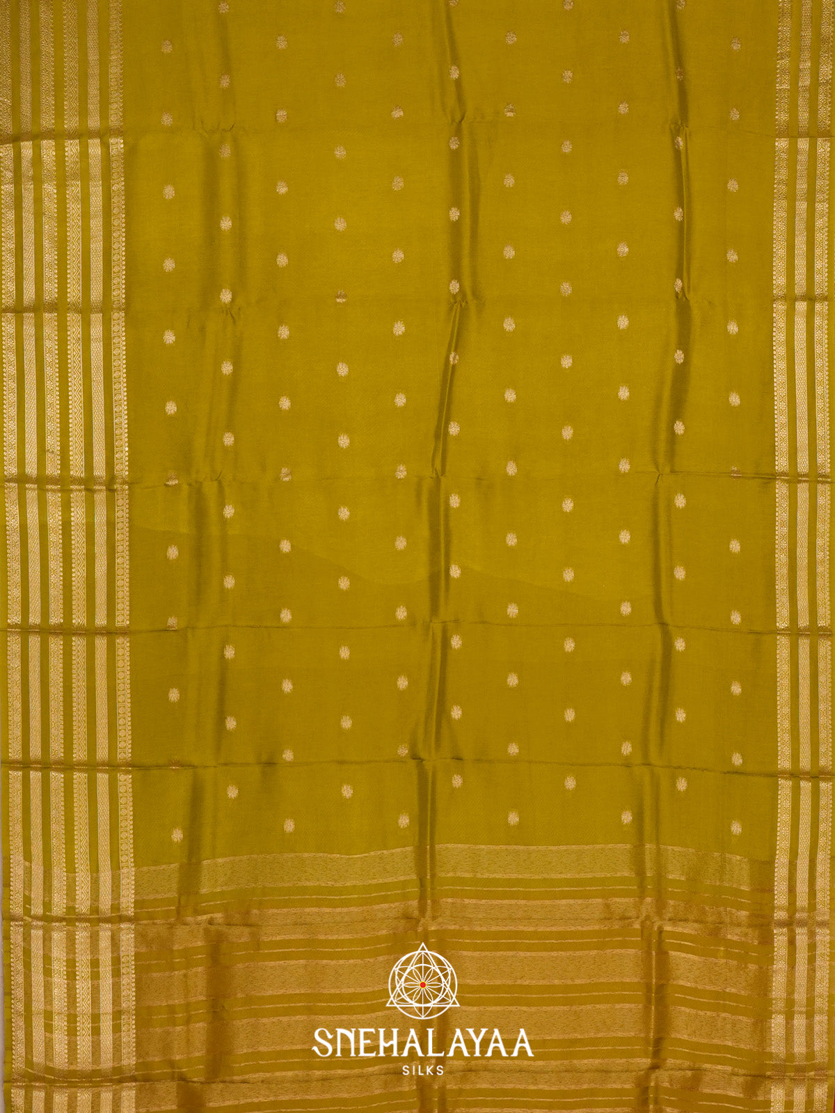 Mehendi Green Banarasi Saree