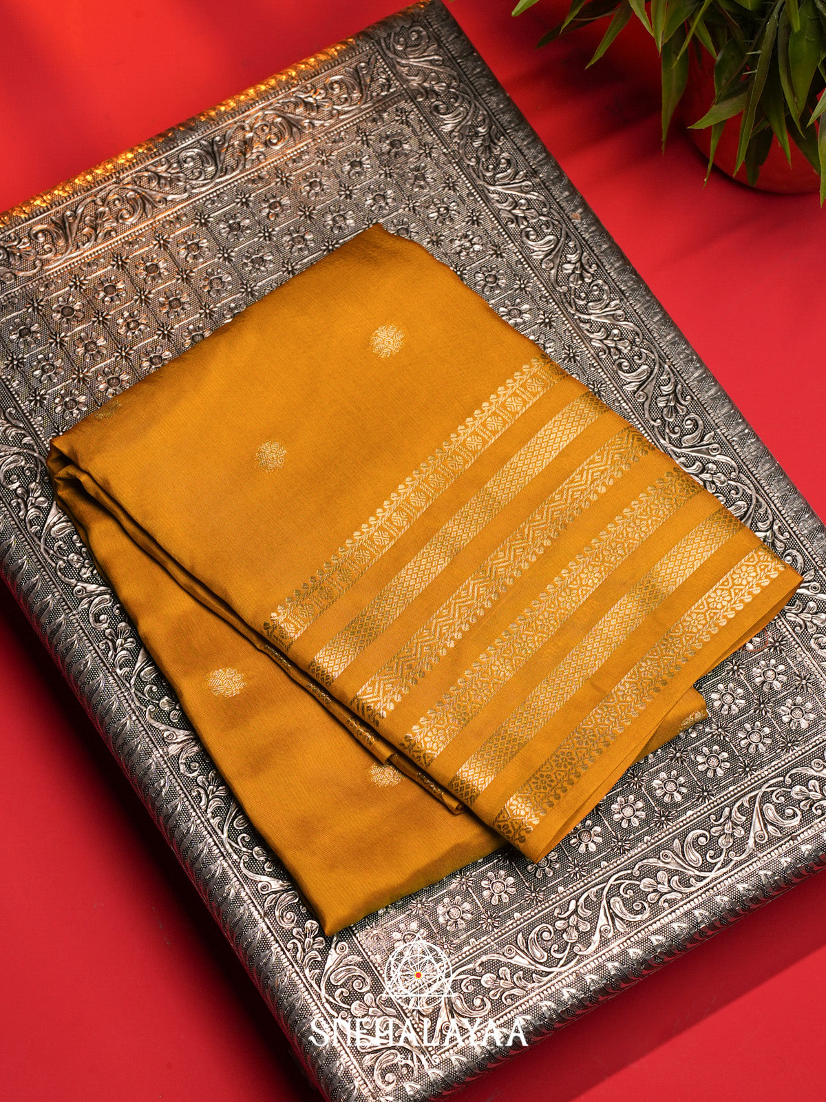 Yellow Banarasi Saree