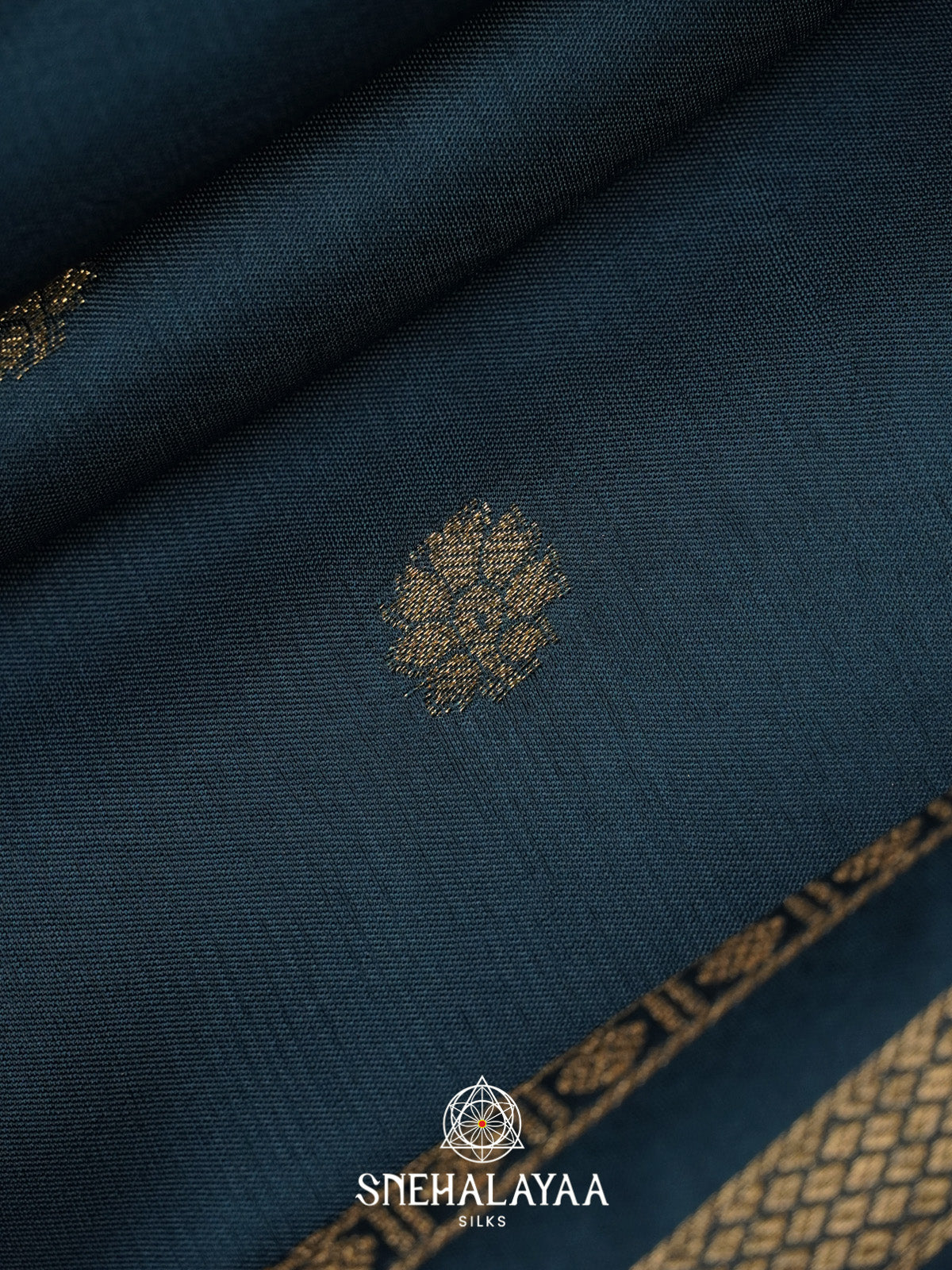 Peacock Blue Banarasi Saree