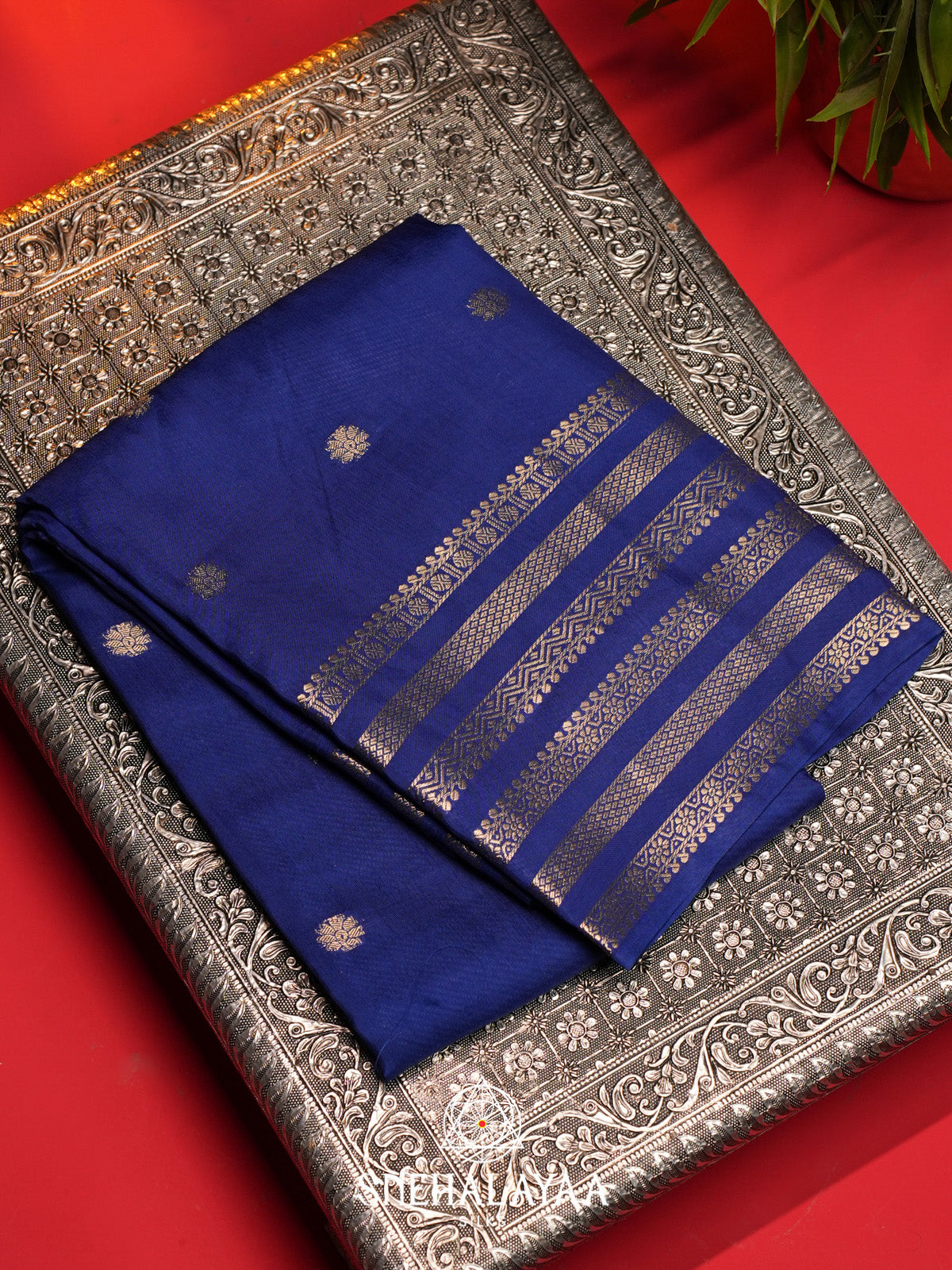 Blue Banarasi Saree