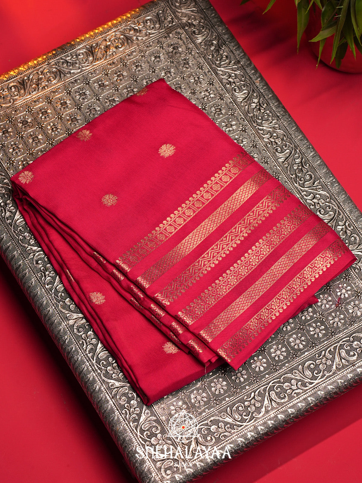Rani Pink Banarasi Saree